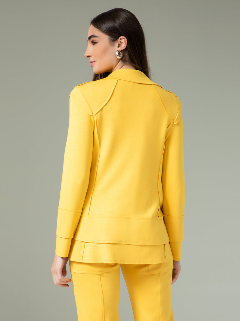 Blazer Ajustado Detalhe Barra