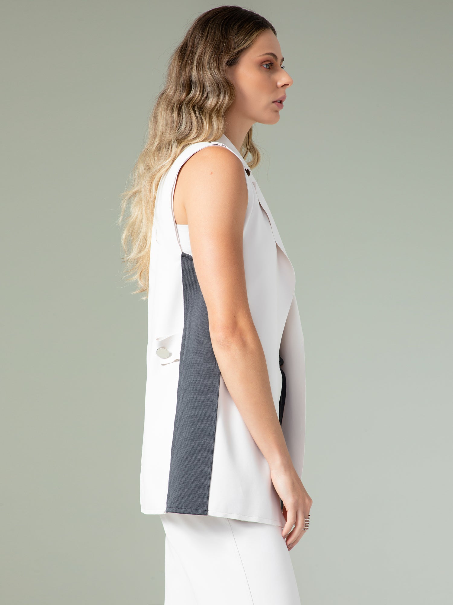 Colete Faixa Lateral Tricot