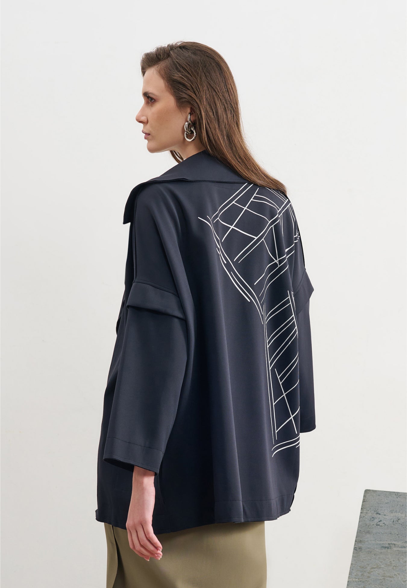 Casaco Amplo Estampa