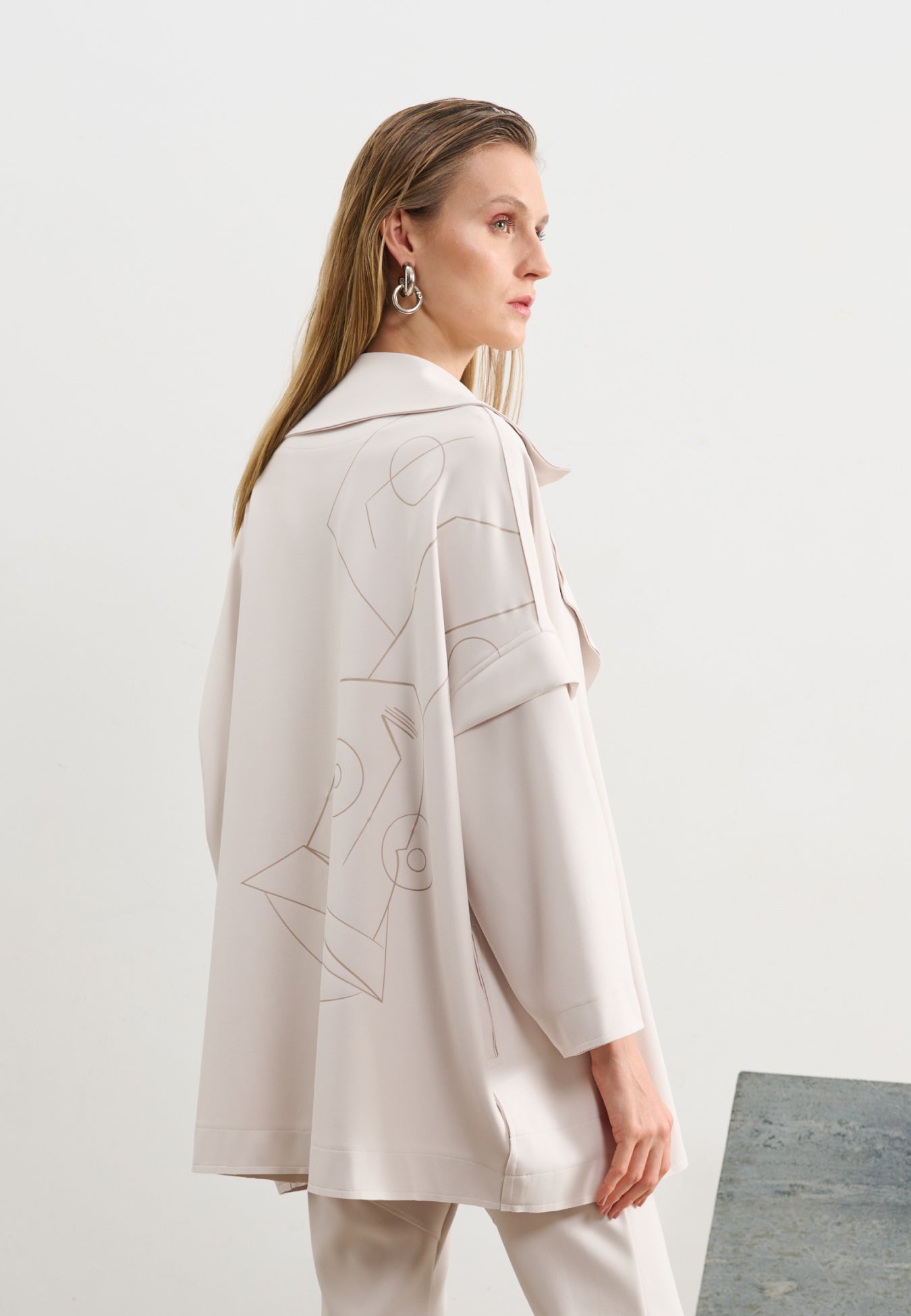 Casaco Amplo Estampa