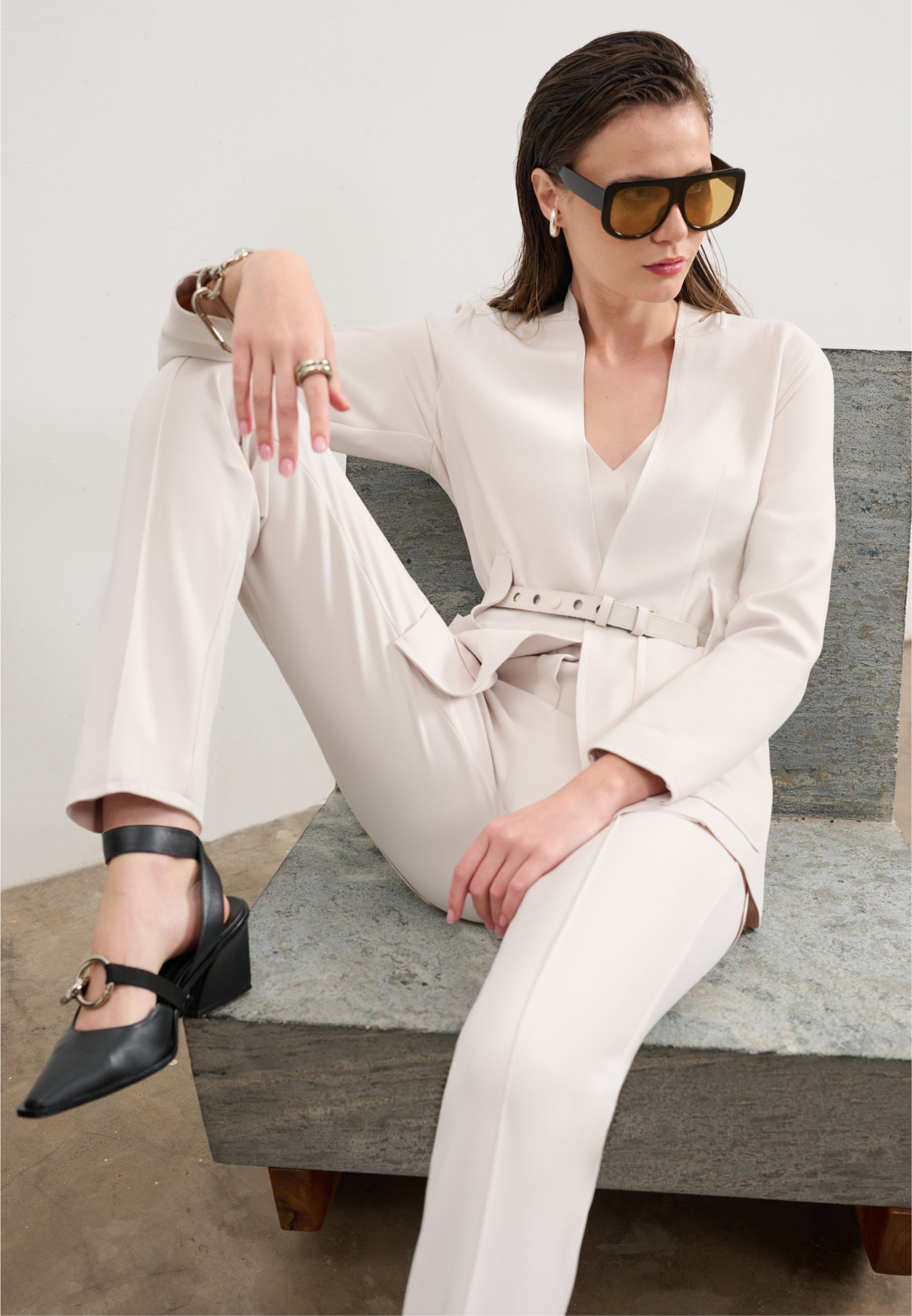 Blazer Acinturado Com Cinto