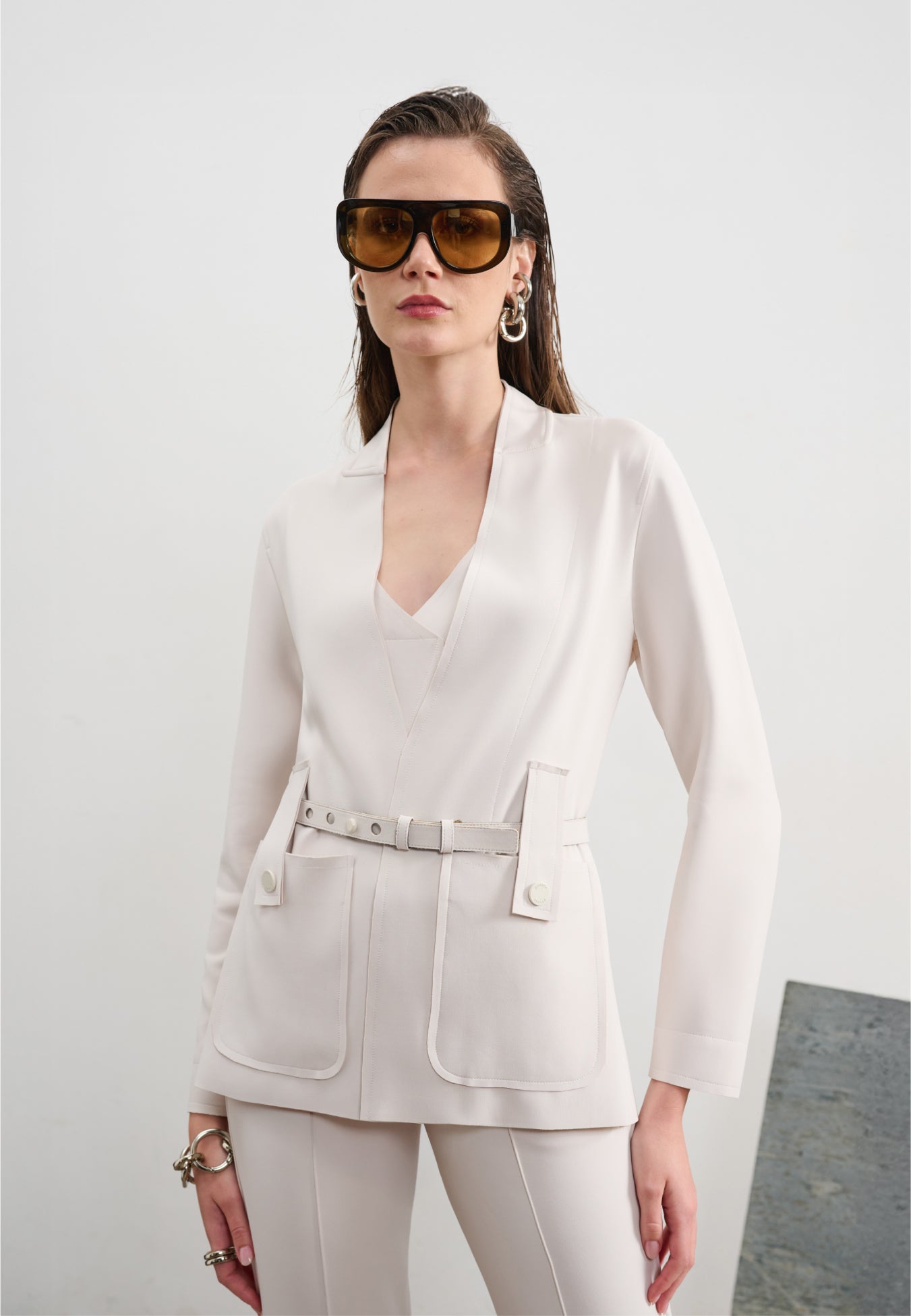 Blazer Acinturado Com Cinto