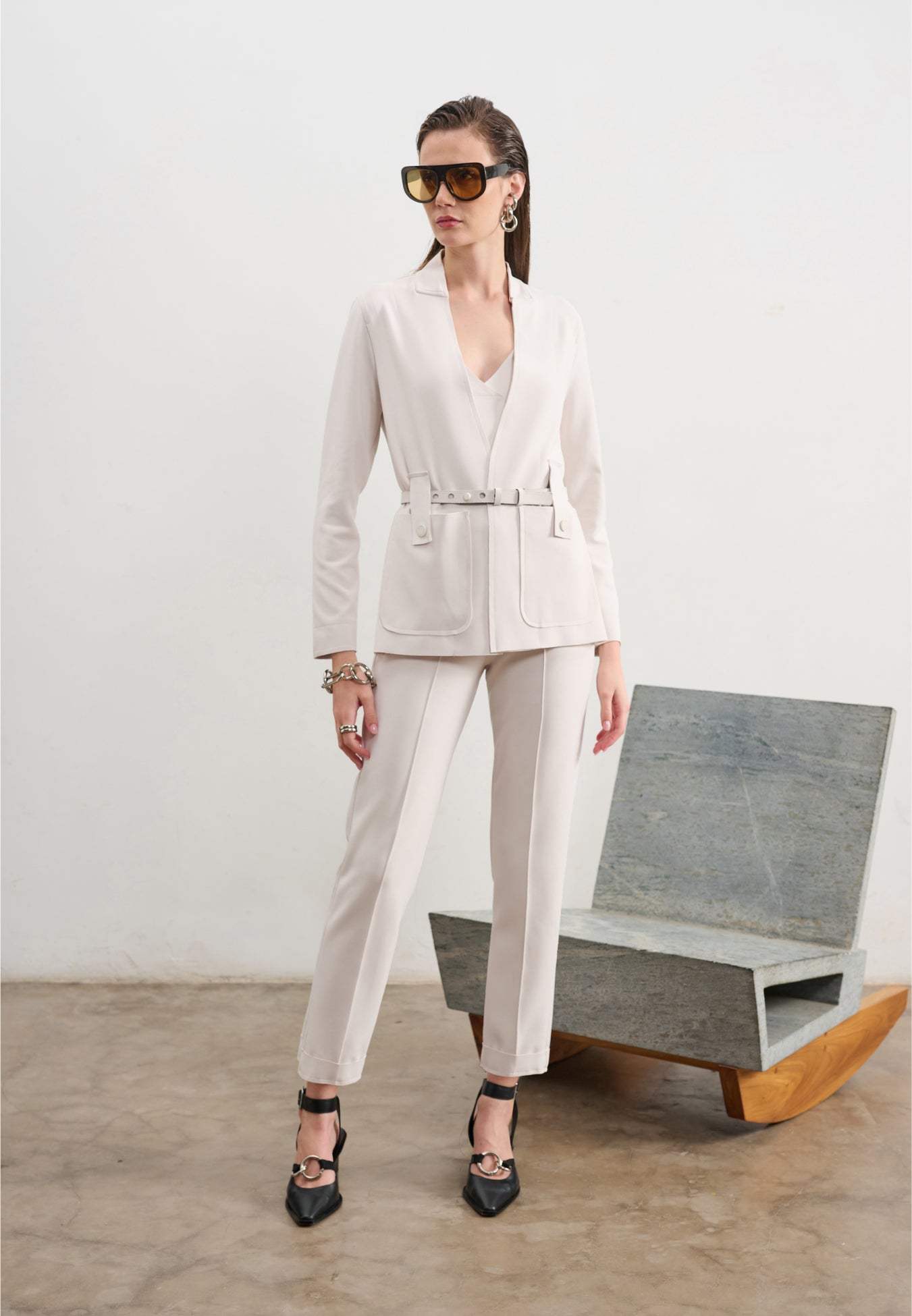 Blazer Acinturado Com Cinto