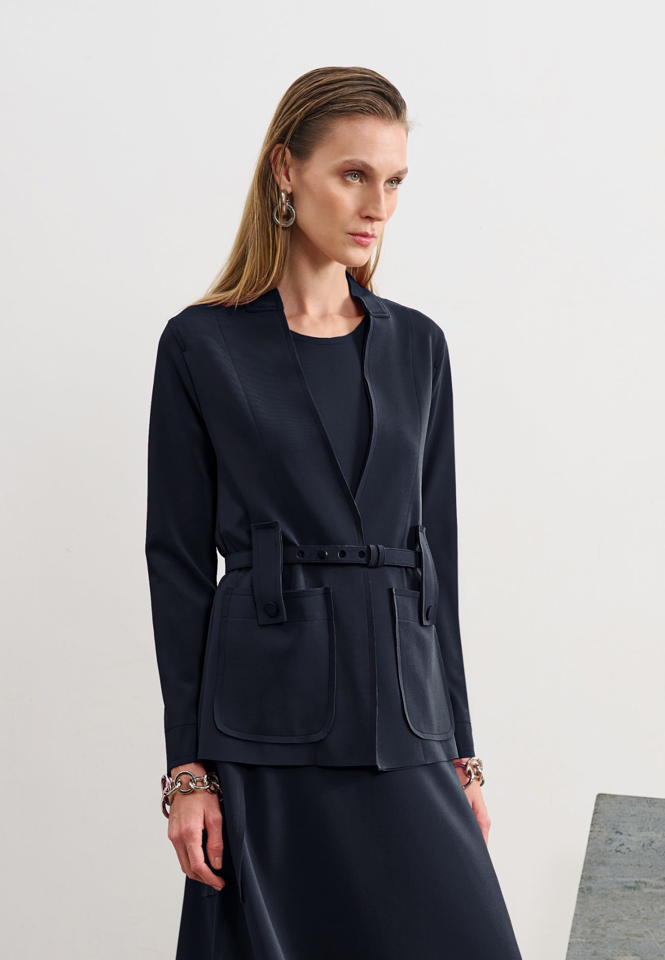 Blazer Acinturado Com Cinto