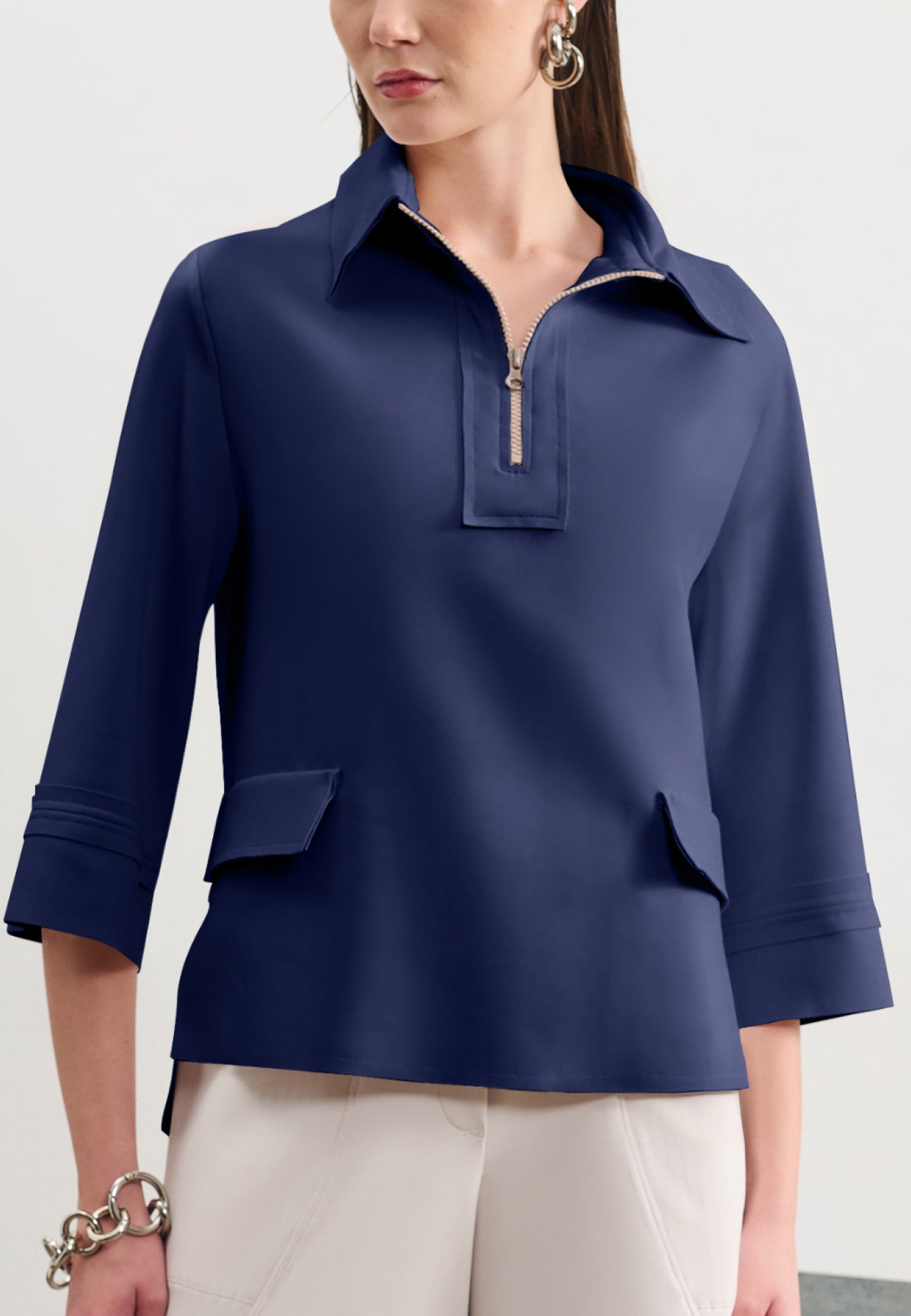 Camisa Alfaiataria Zíper