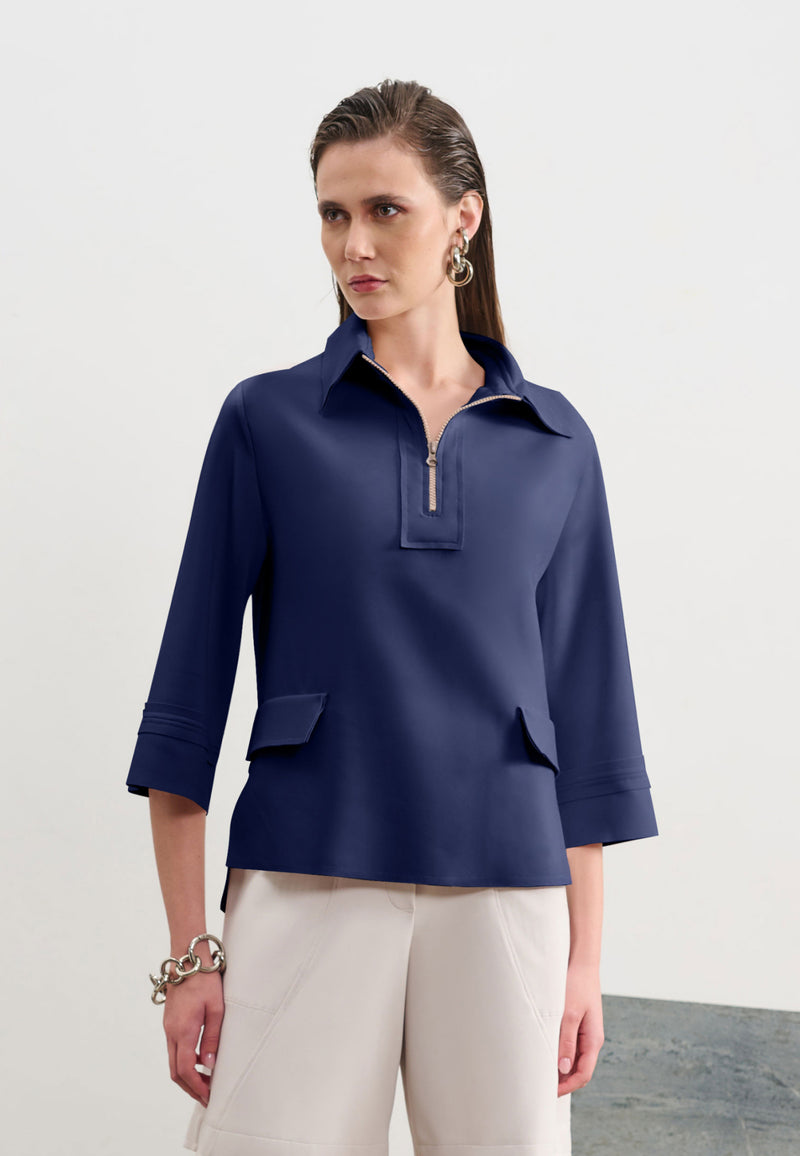 Camisa Alfaiataria Zíper