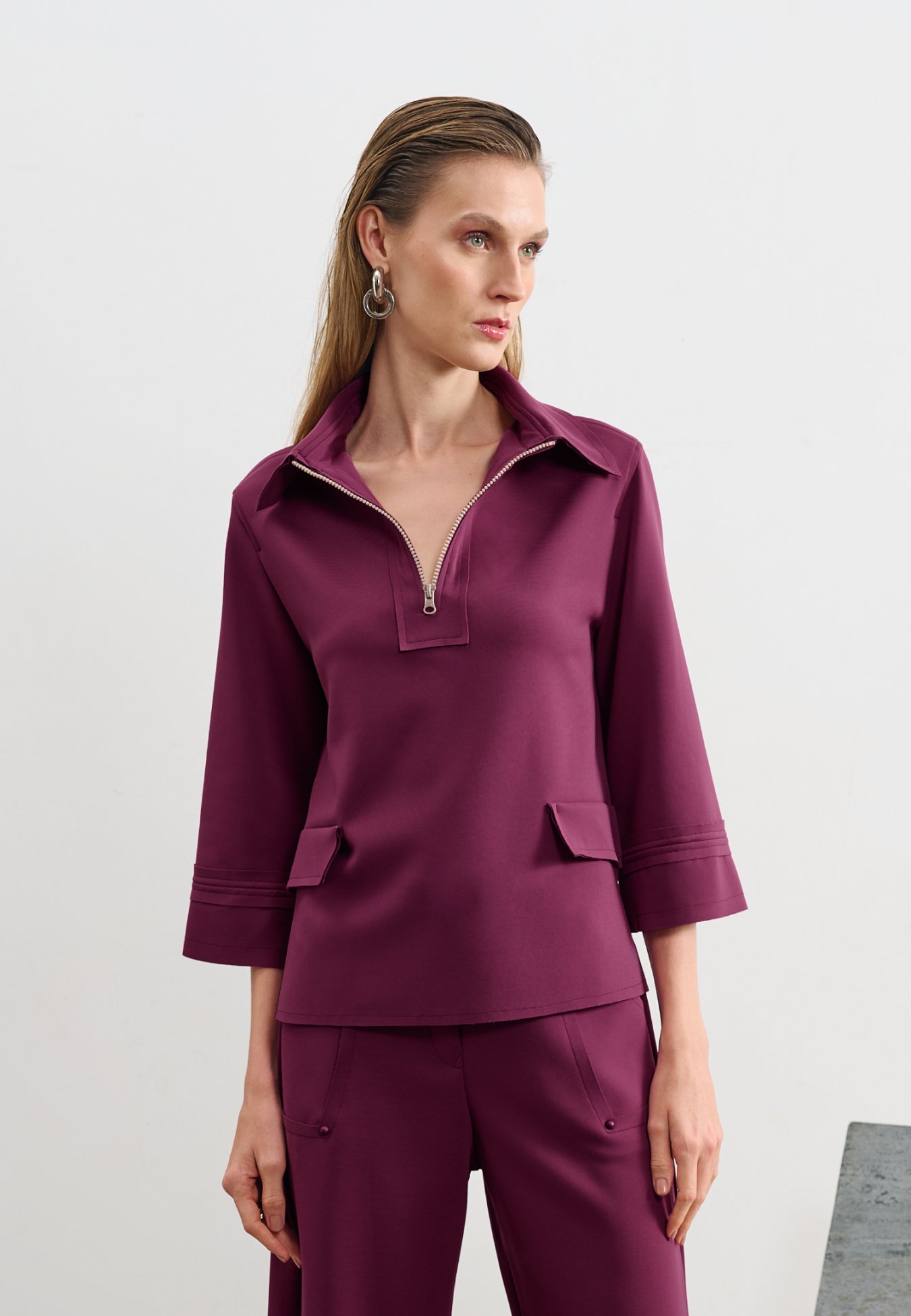 Camisa Alfaiataria Zíper