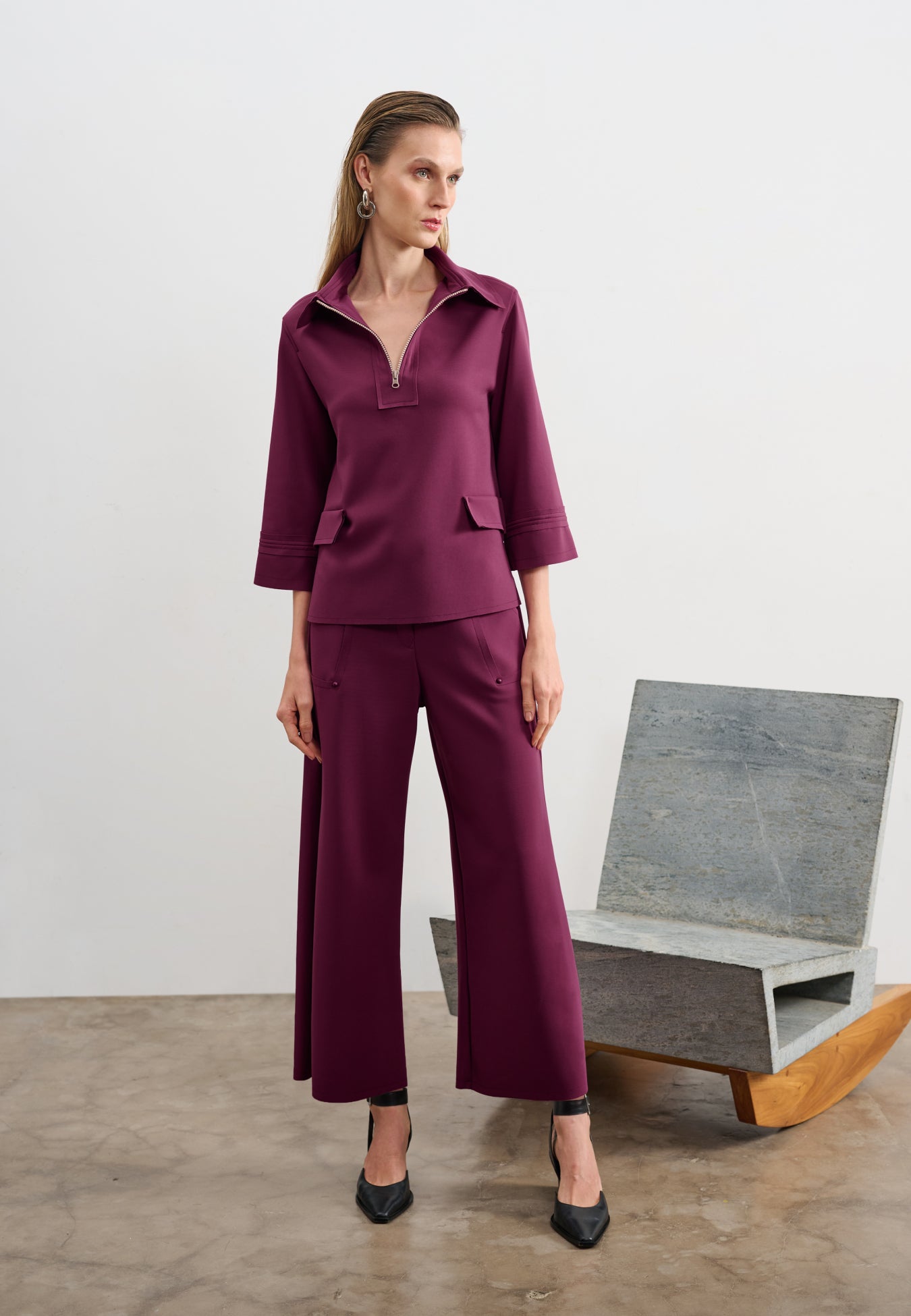 Camisa Alfaiataria Zíper