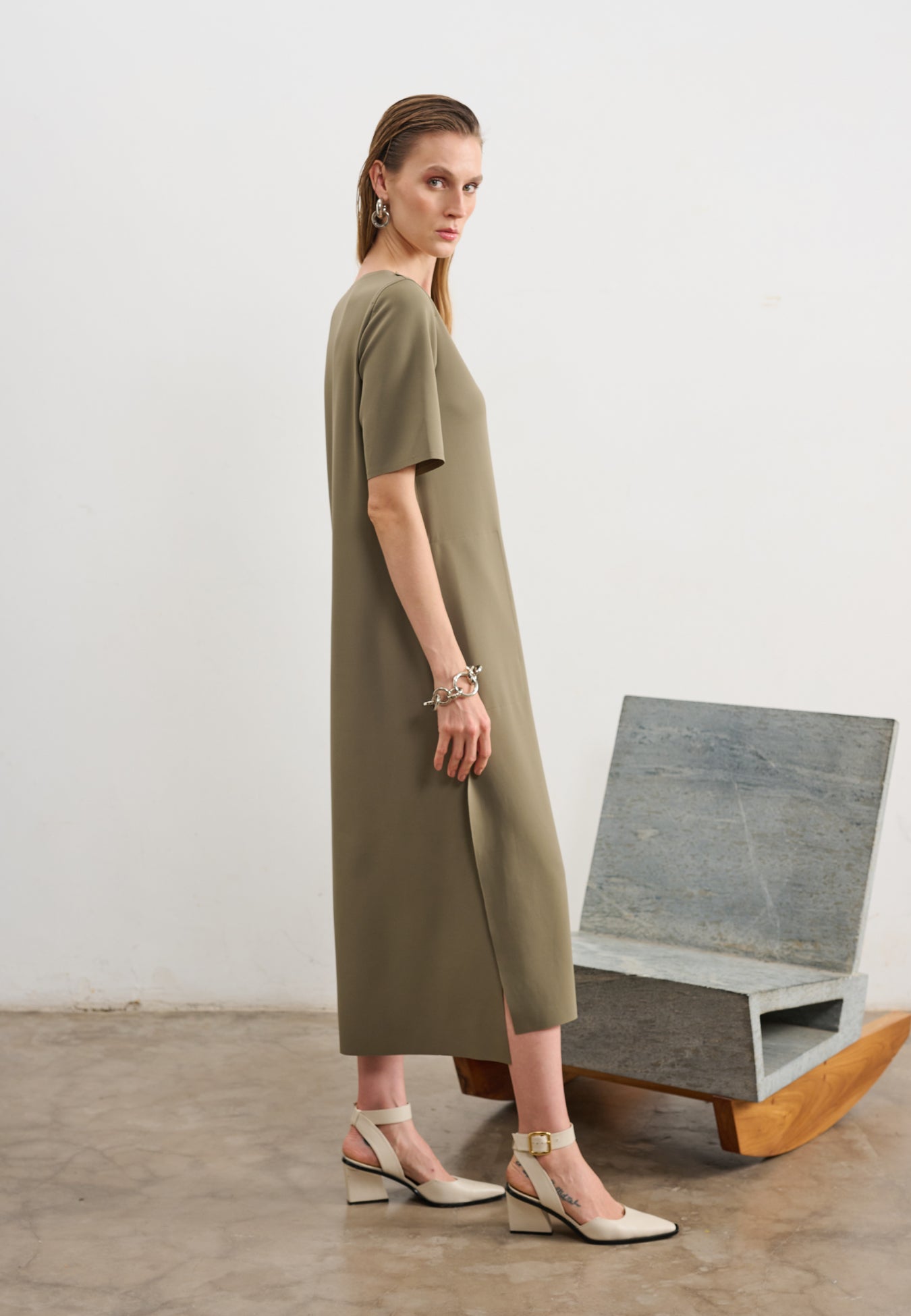 Vestido Manga Curta Estampa