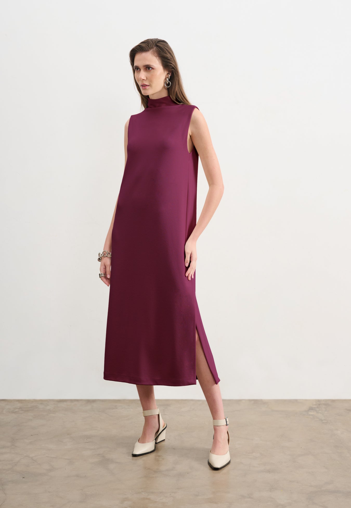 Vestido Longo Faixa Esferas