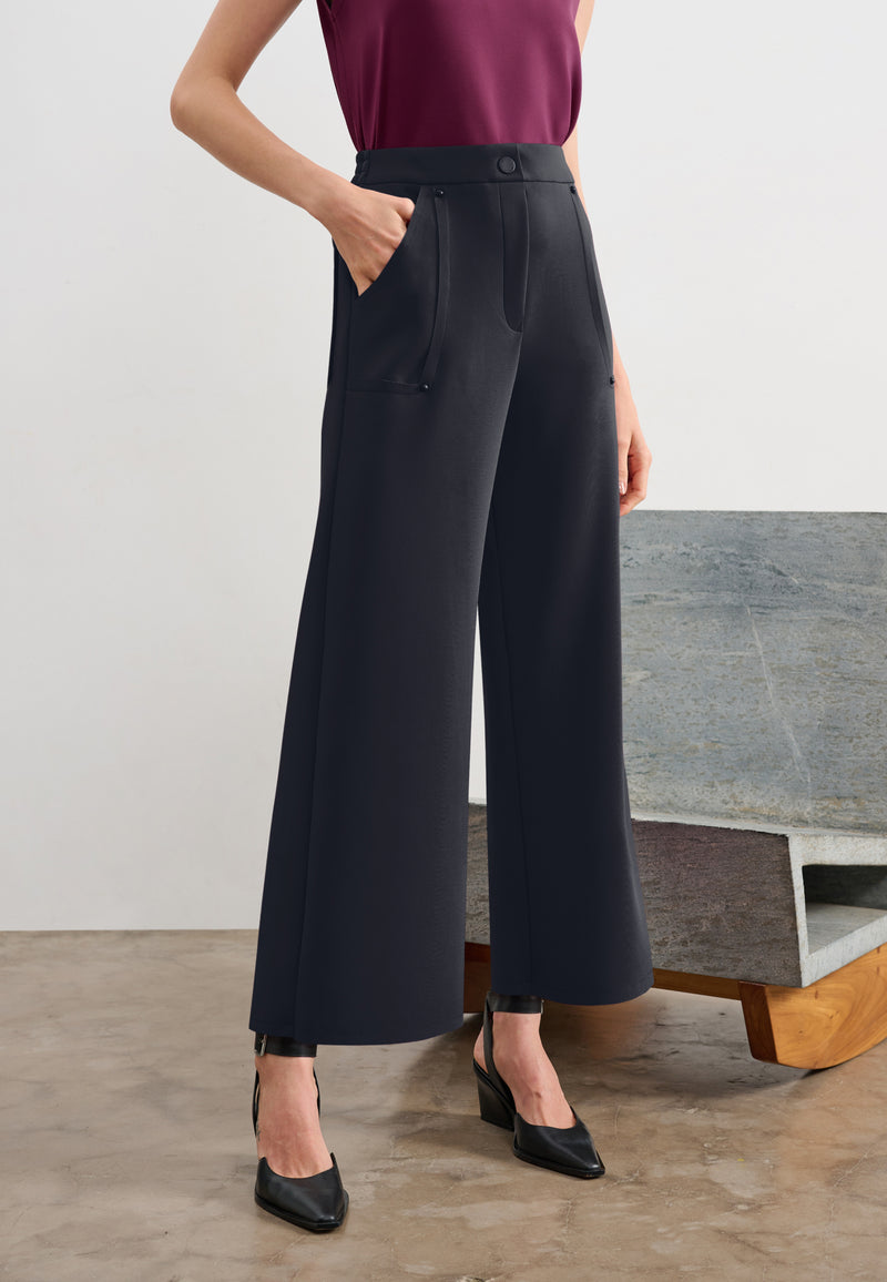 Calça Wide Leg Rebites