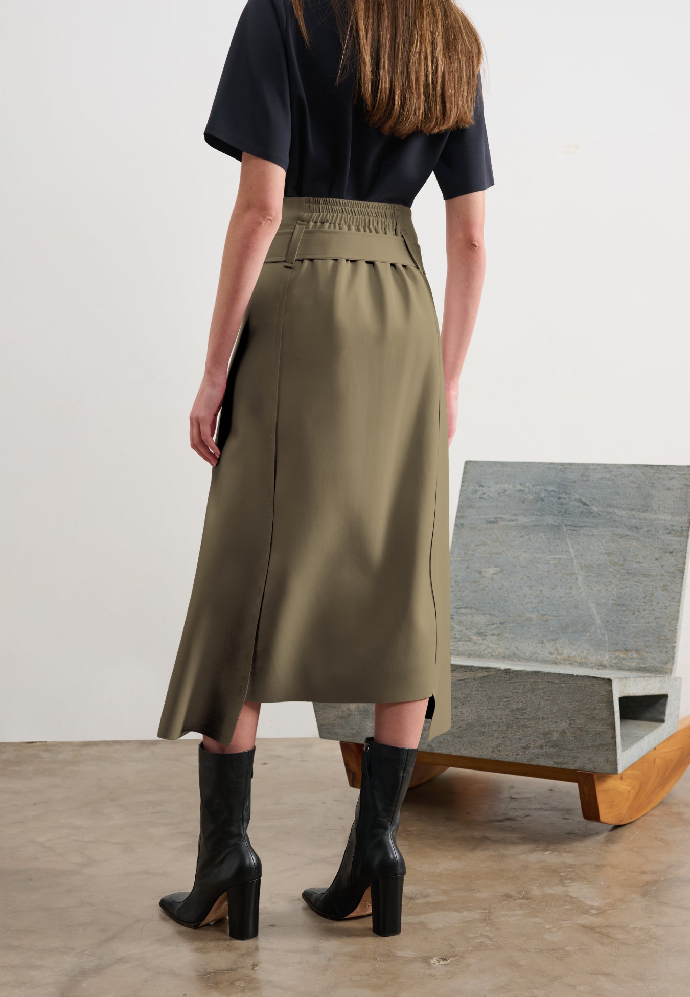 Saia Midi Movimento Com Faixa