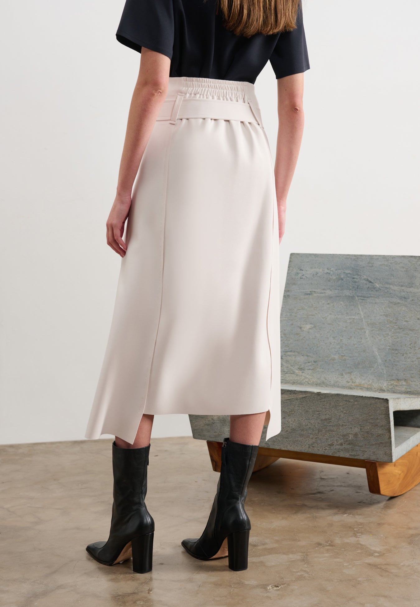 Saia Midi Movimento Com Faixa