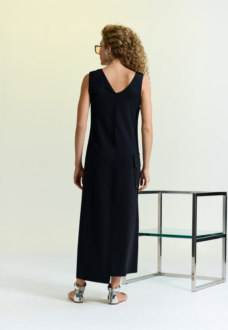 Vestido Midi Decote Assimétrico