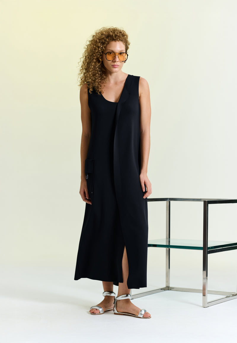 Vestido Midi Decote Assimétrico