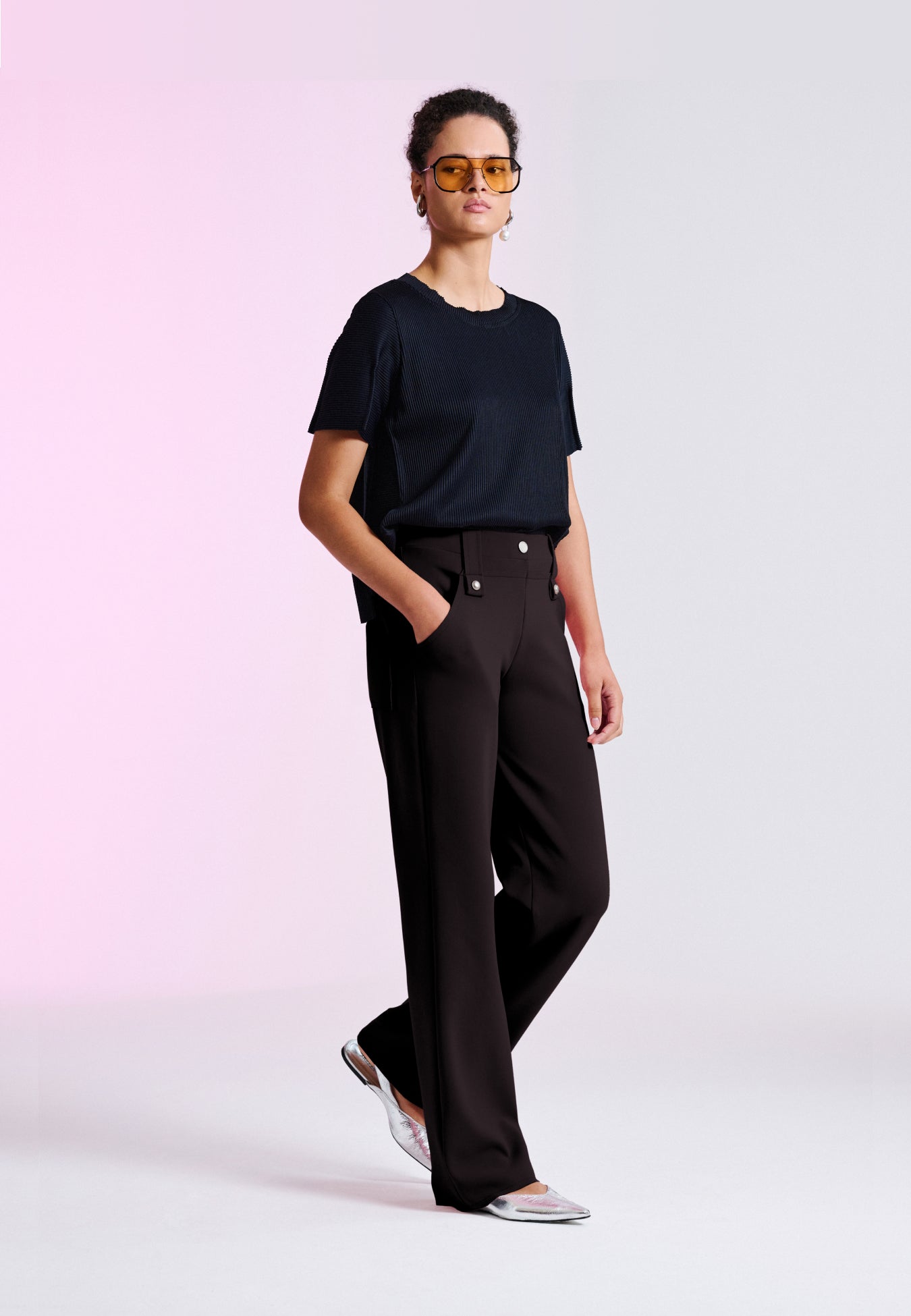 Calça Alfaiataria Cós Botões