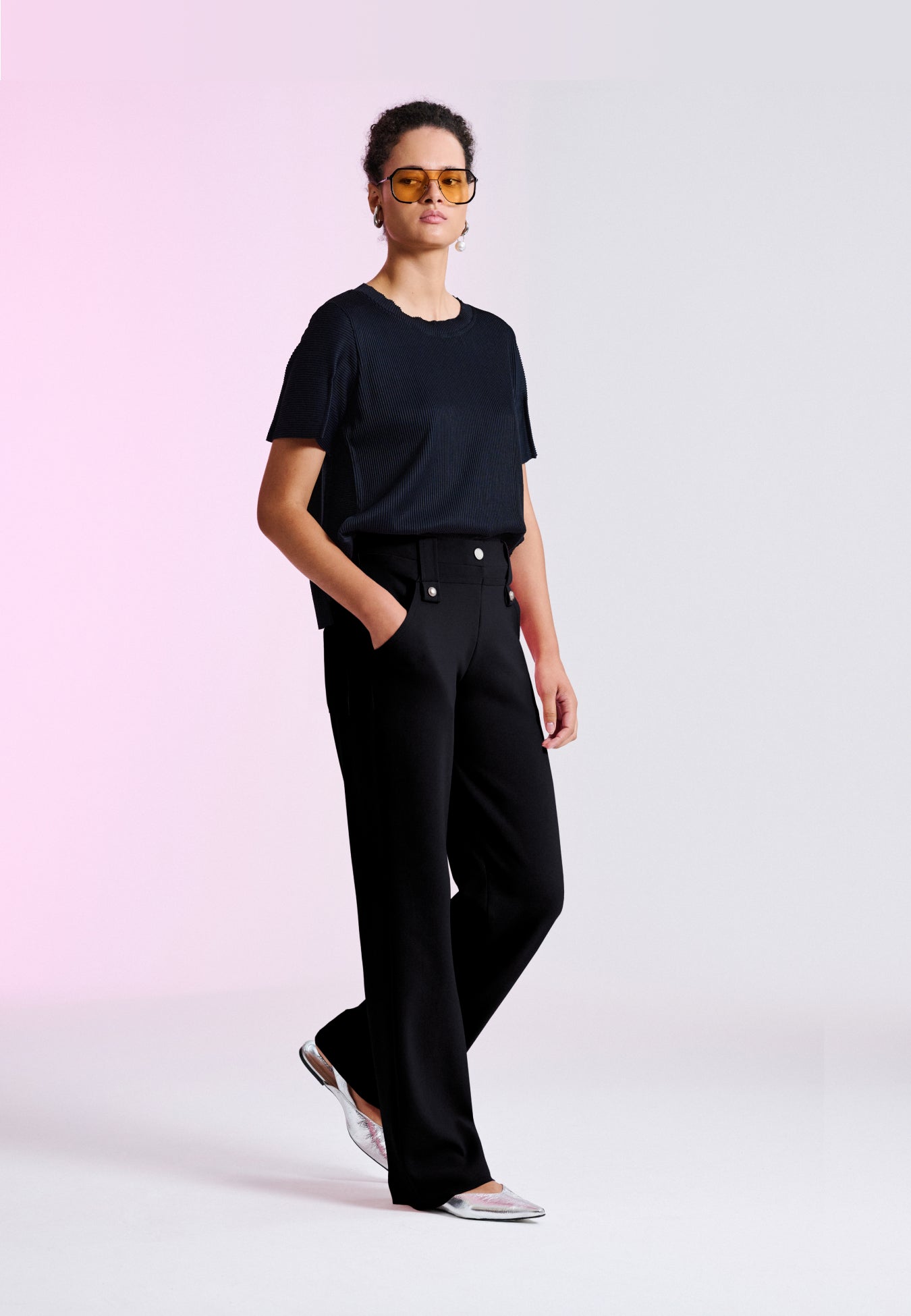 Calça Alfaiataria Cós Botões