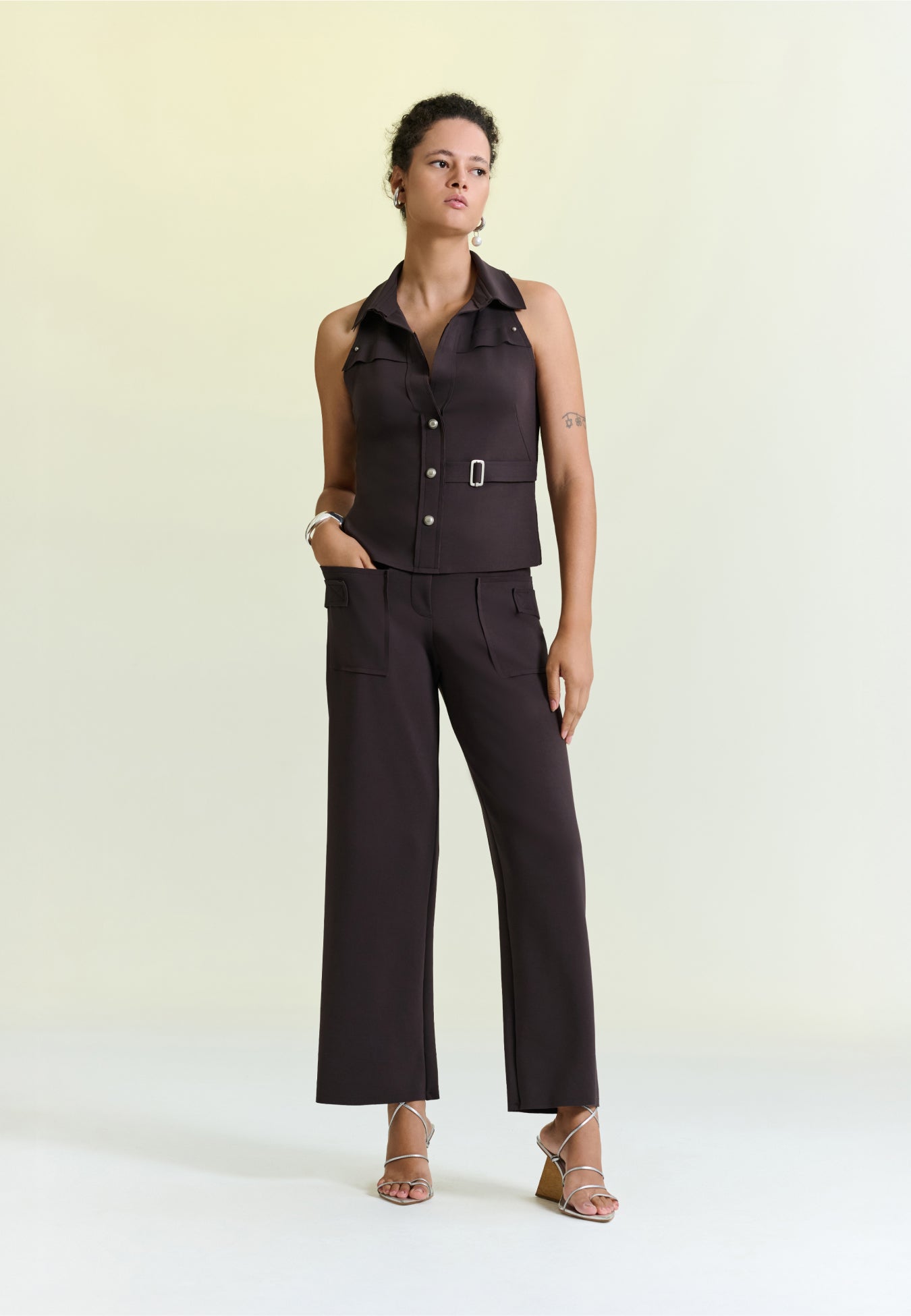 Camisa Alfaiataria Sem Manga