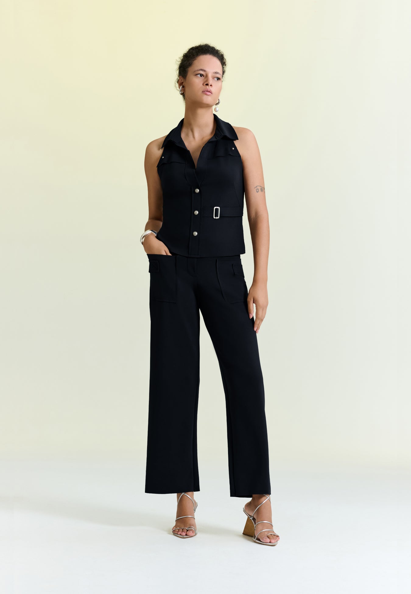 Camisa Alfaiataria Sem Manga