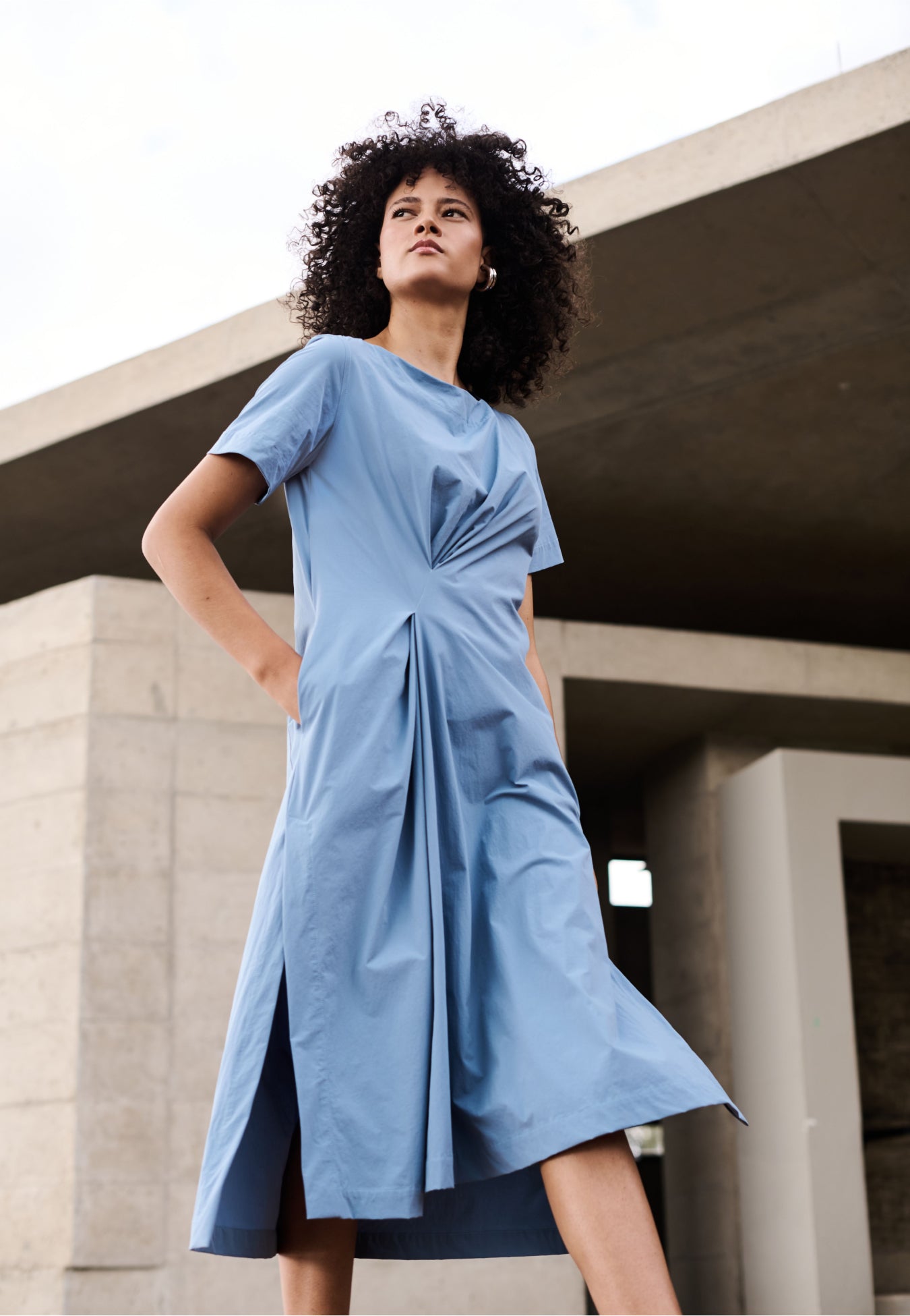 Vestido Midi Drapeado