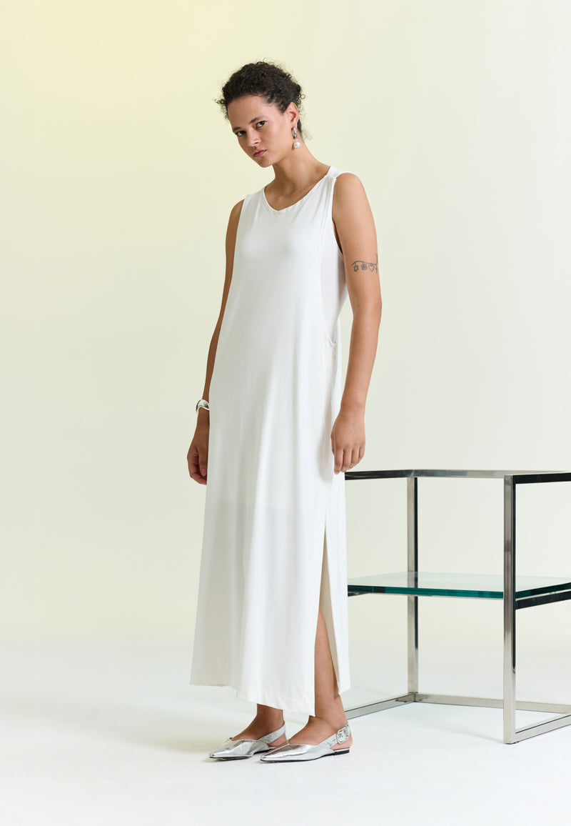 Vestido Midi Drapeado Costas