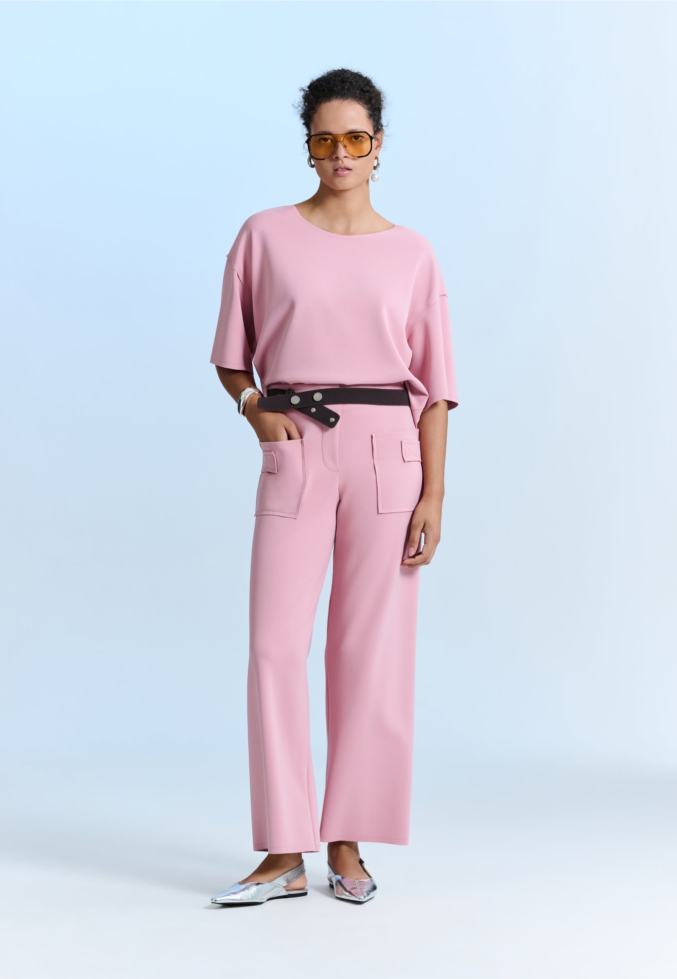 Calça Alfaiataria Bolsos Sobrepostos