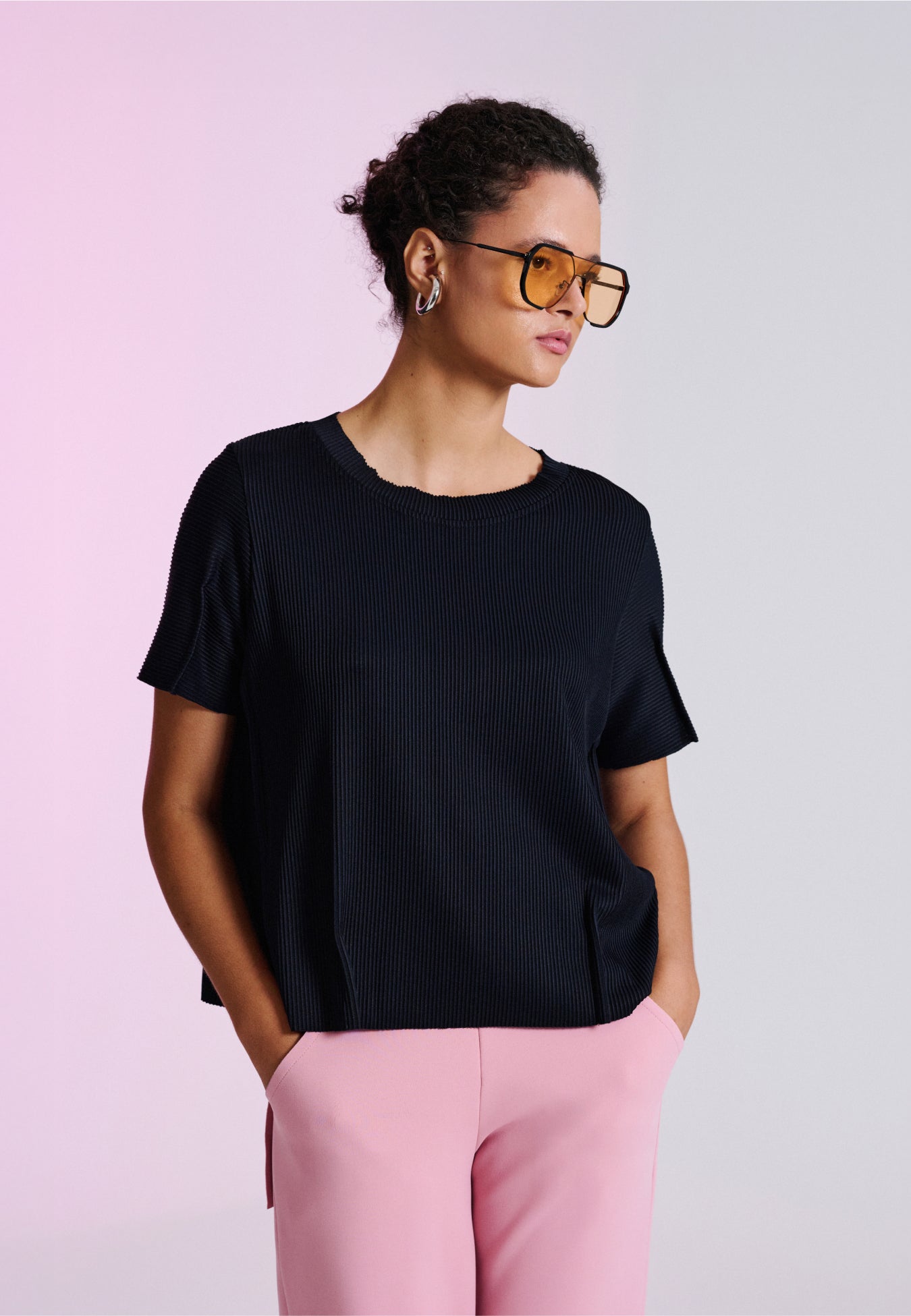 T-shirt Canelada Plissê