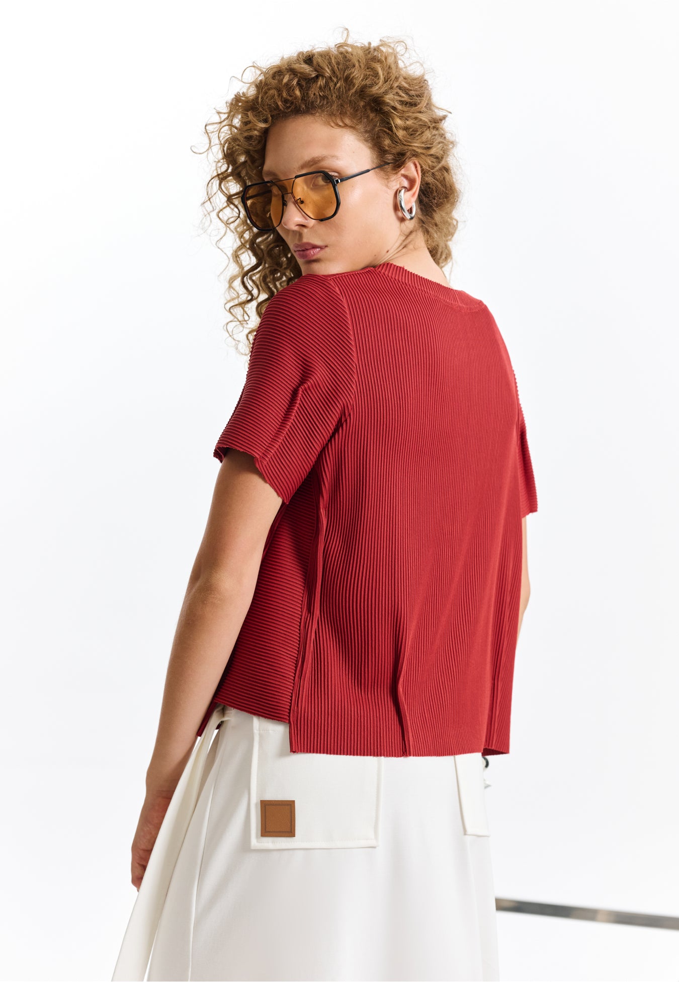 T-shirt Canelada Plissê