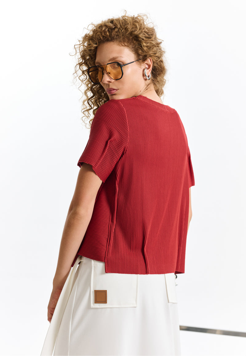 T-shirt Canelada Plissê