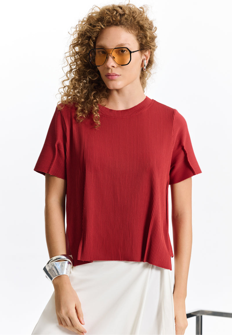 T-shirt Canelada Plissê