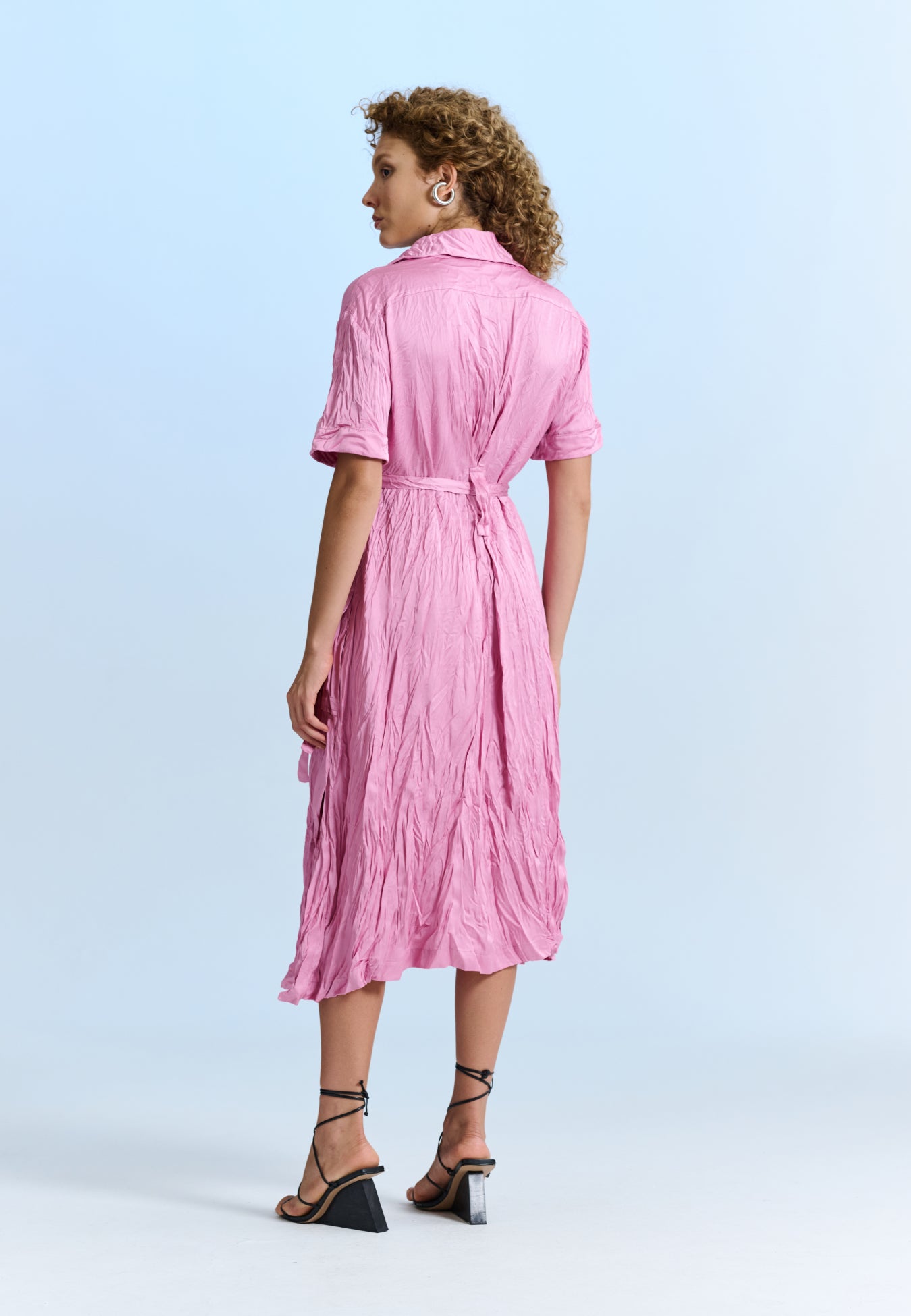 Vestido Chemise Efeito Amassado