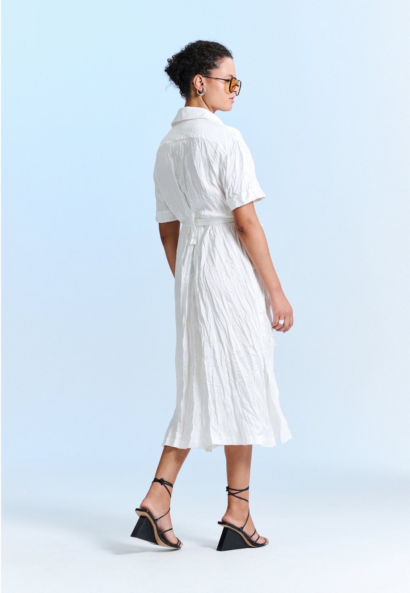 Vestido Chemise Efeito Amassado