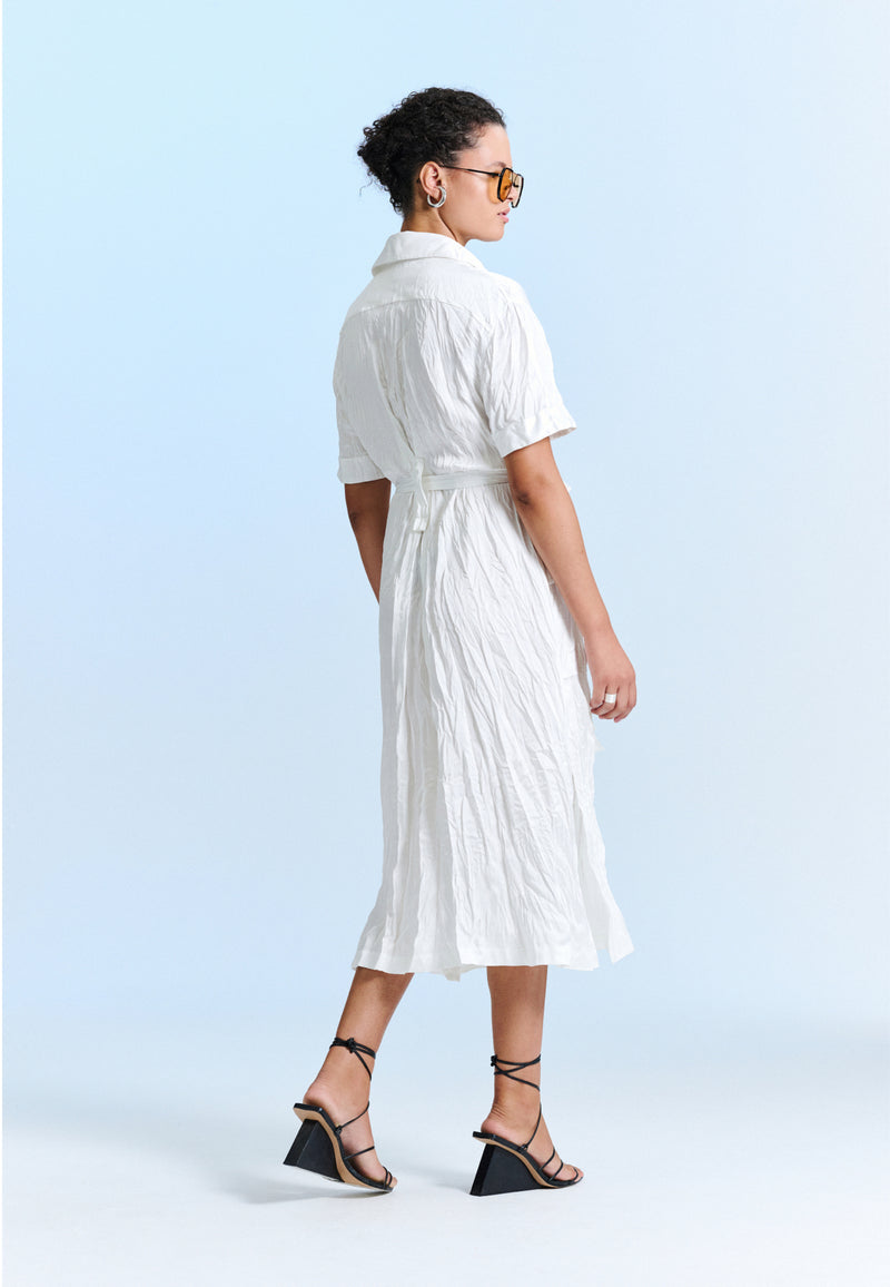 Vestido Chemise Efeito Amassado