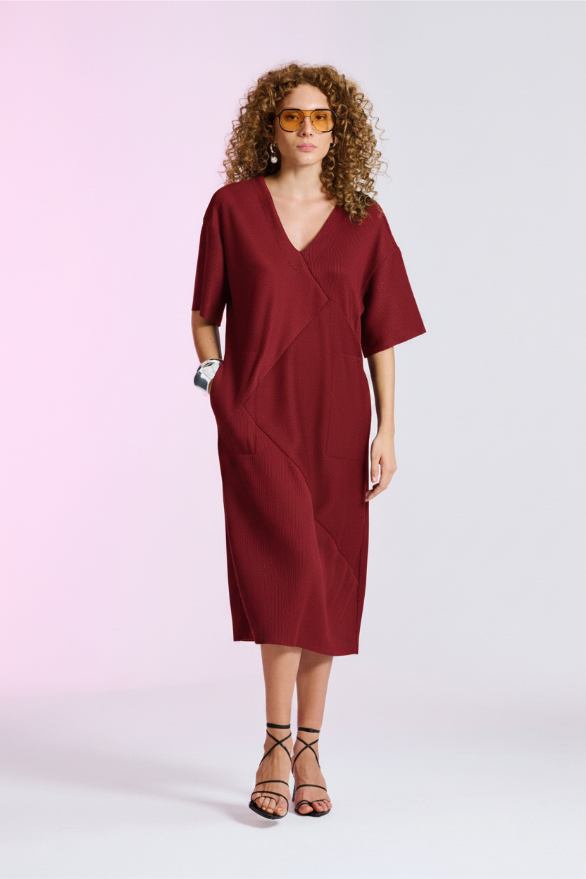 Vestido T-shirt Decote V