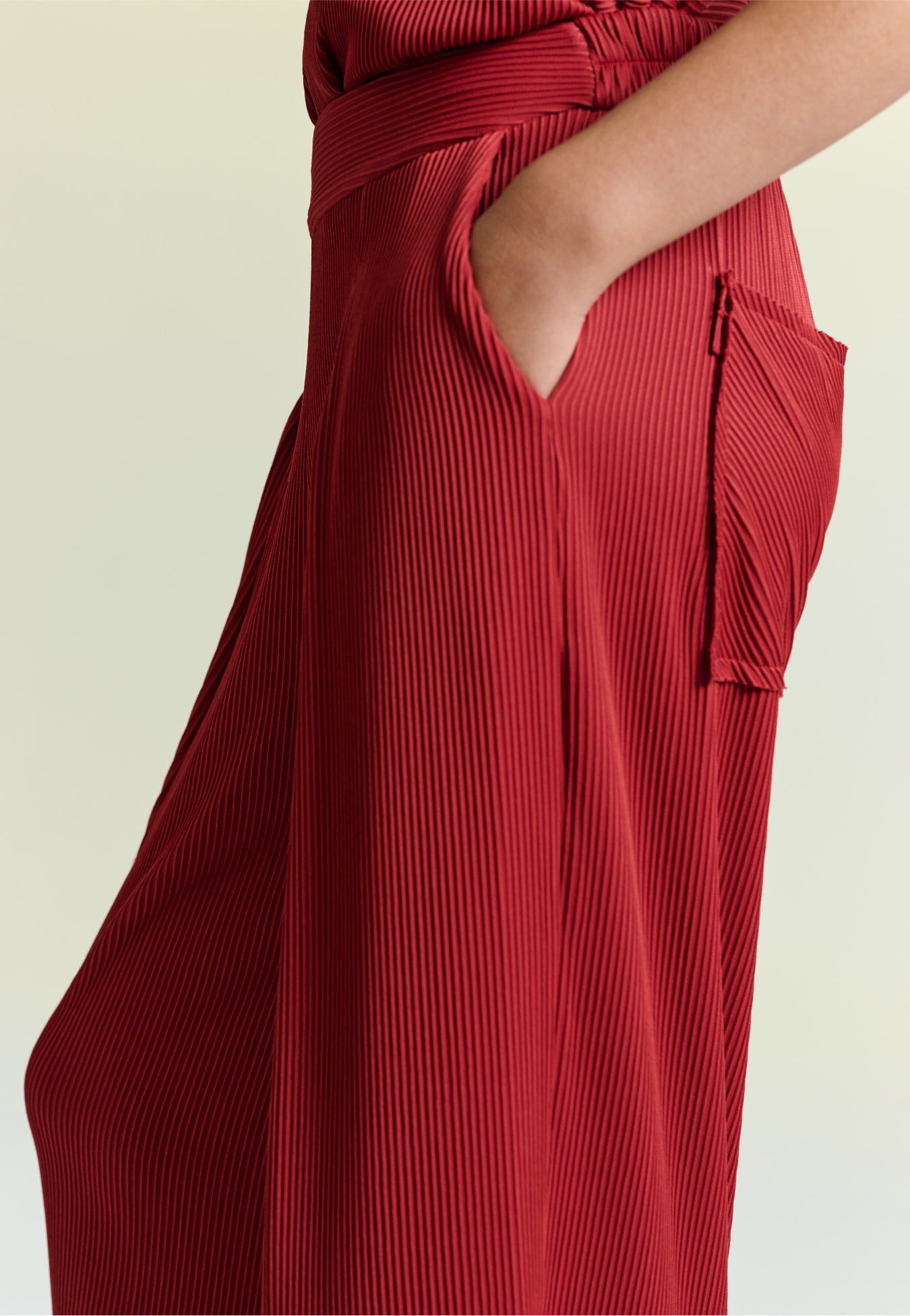 Calça Pantalona Plissê