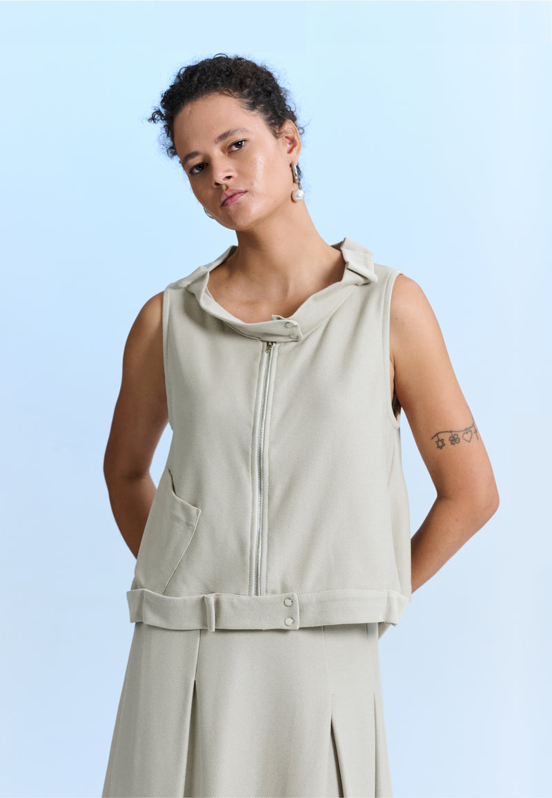 Colete Assimétrico Sarja