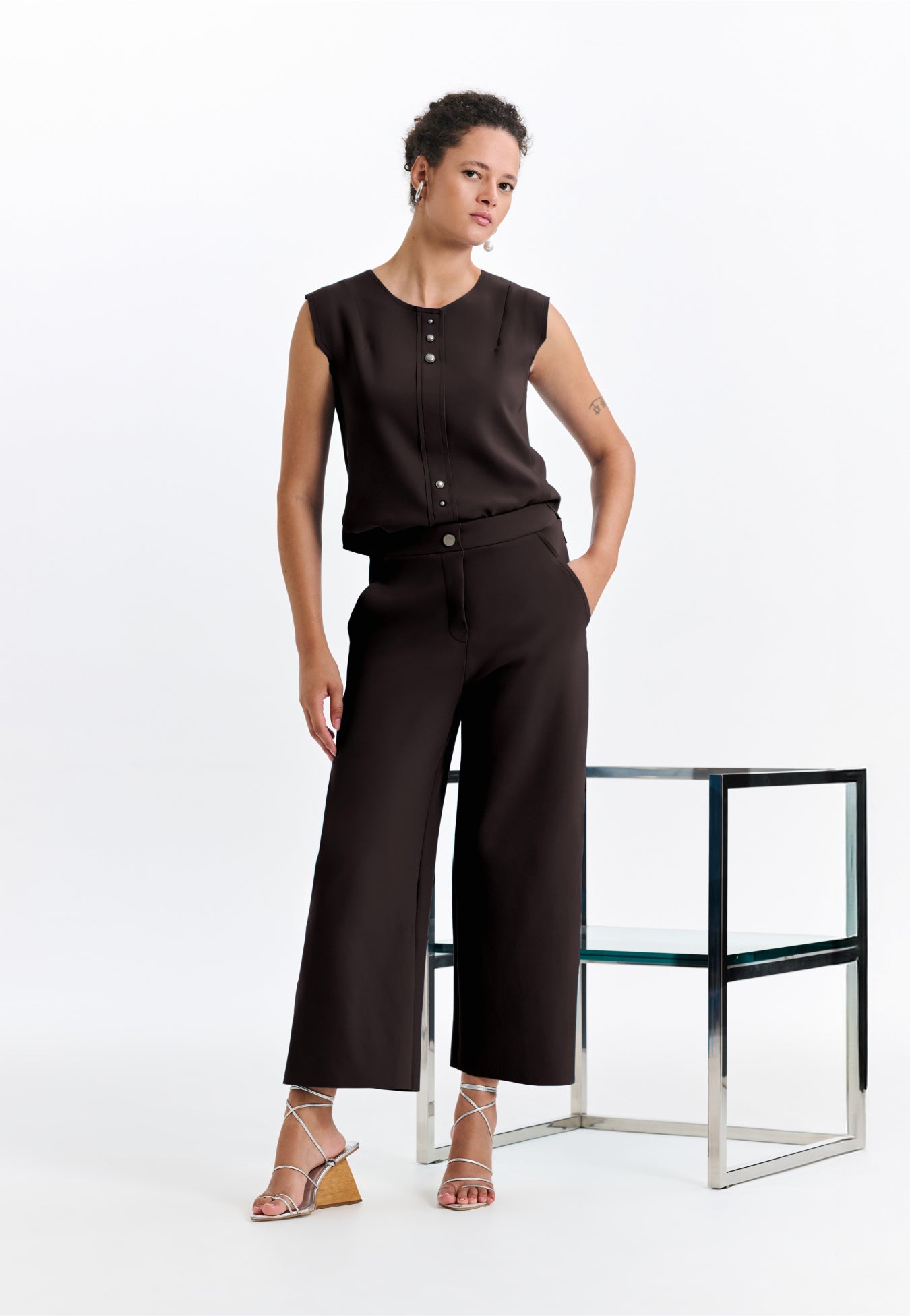 Calça Wide Bolso Faca