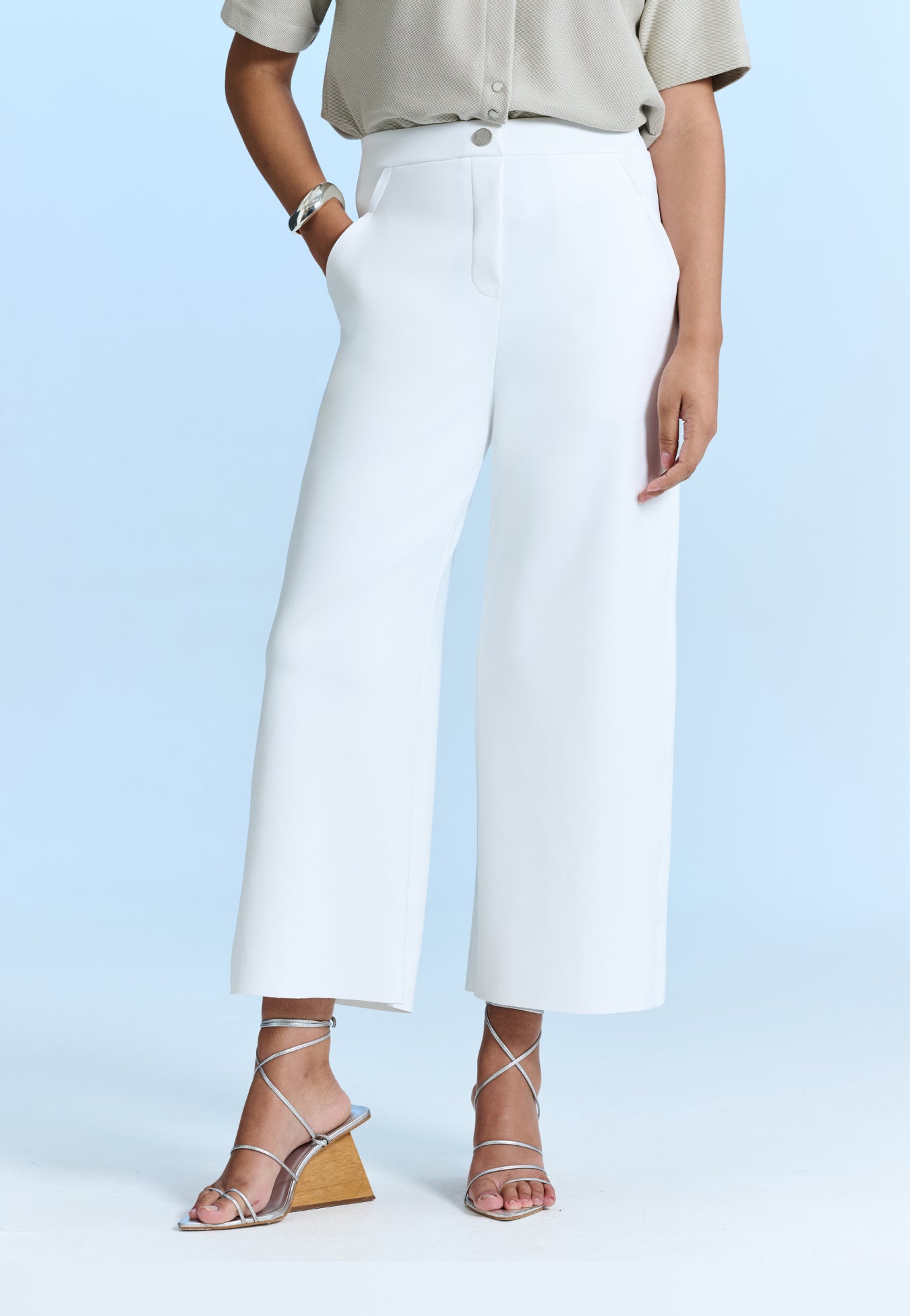 Calça Wide Bolso Faca