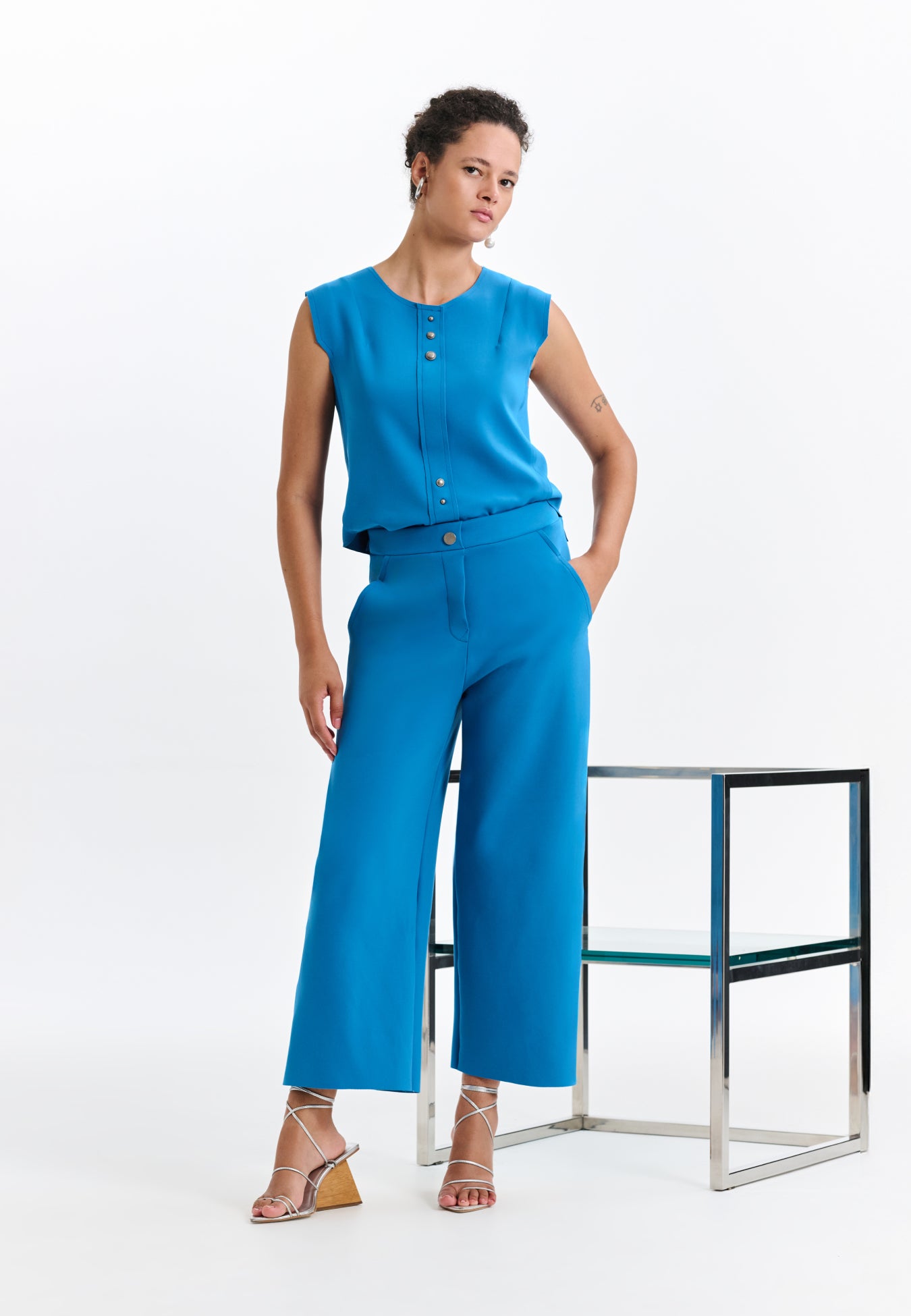 Calça Wide Bolso Faca