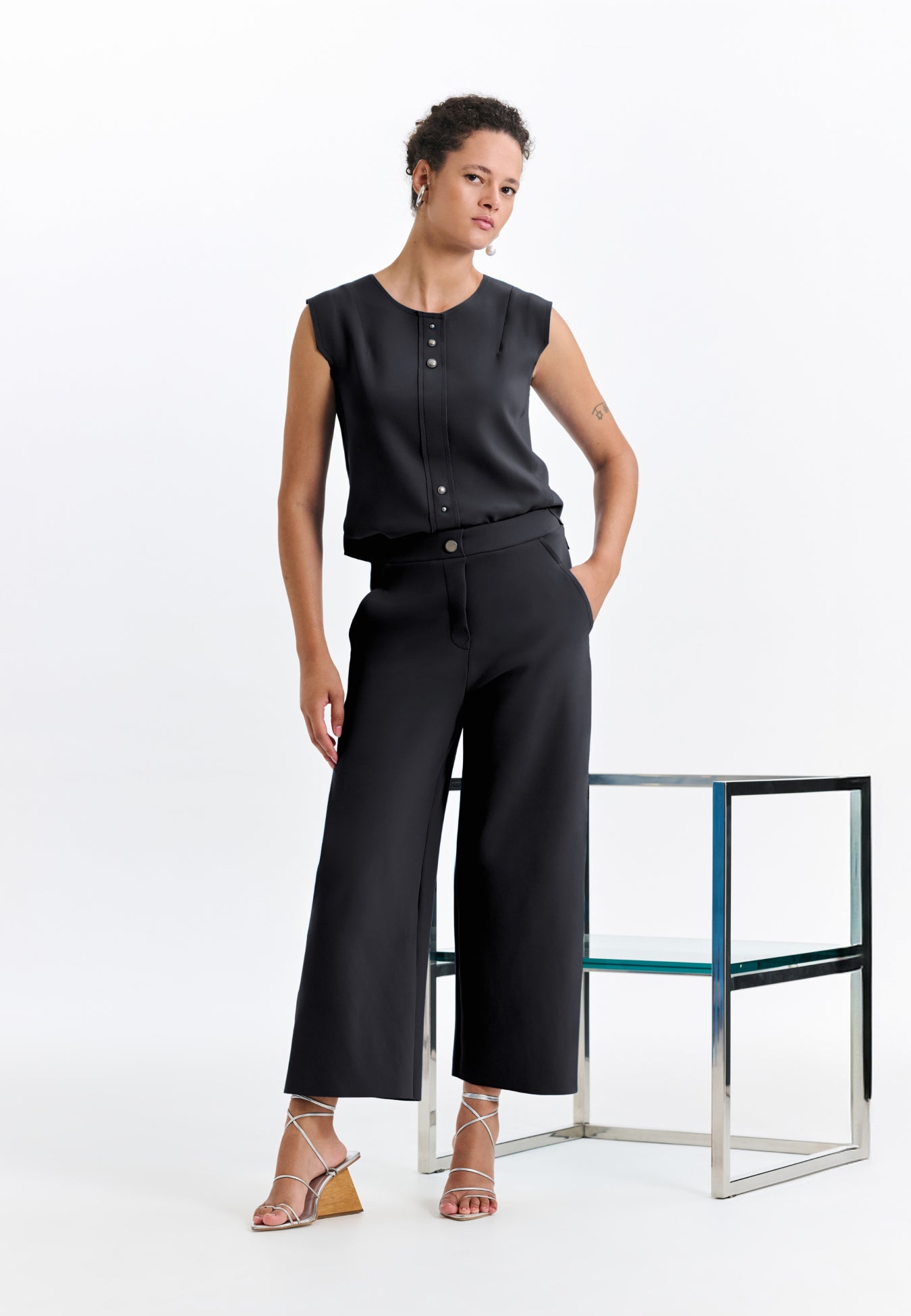 Calça Wide Bolso Faca