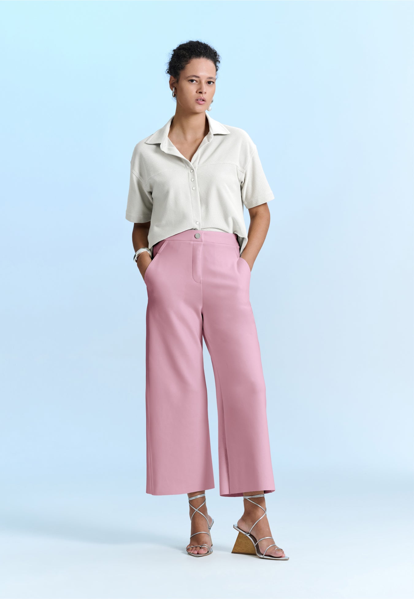 Calça Wide Bolso Faca