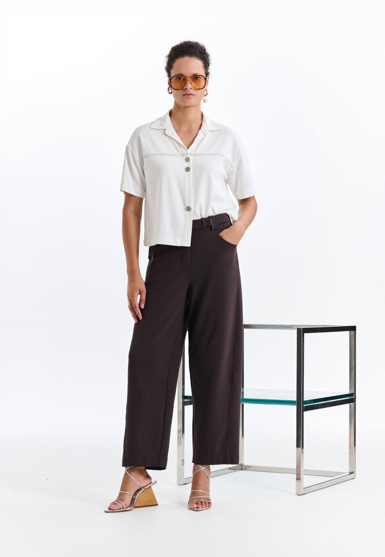 Camisa Manga Curta Pespontos