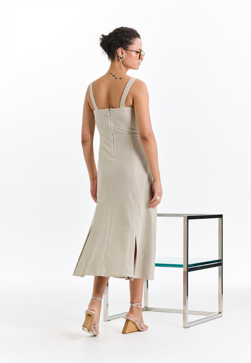 Vestido Alças Decote Quadrado