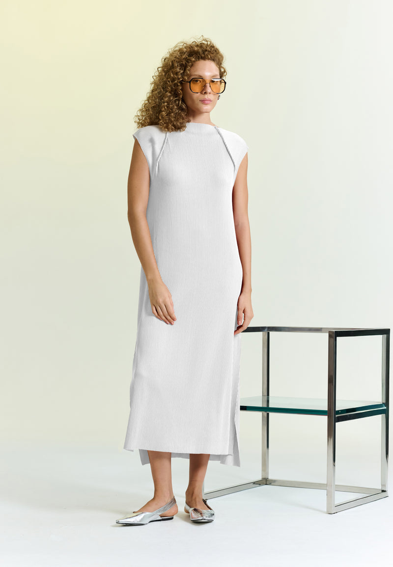 Vestido Midi Gola Reta