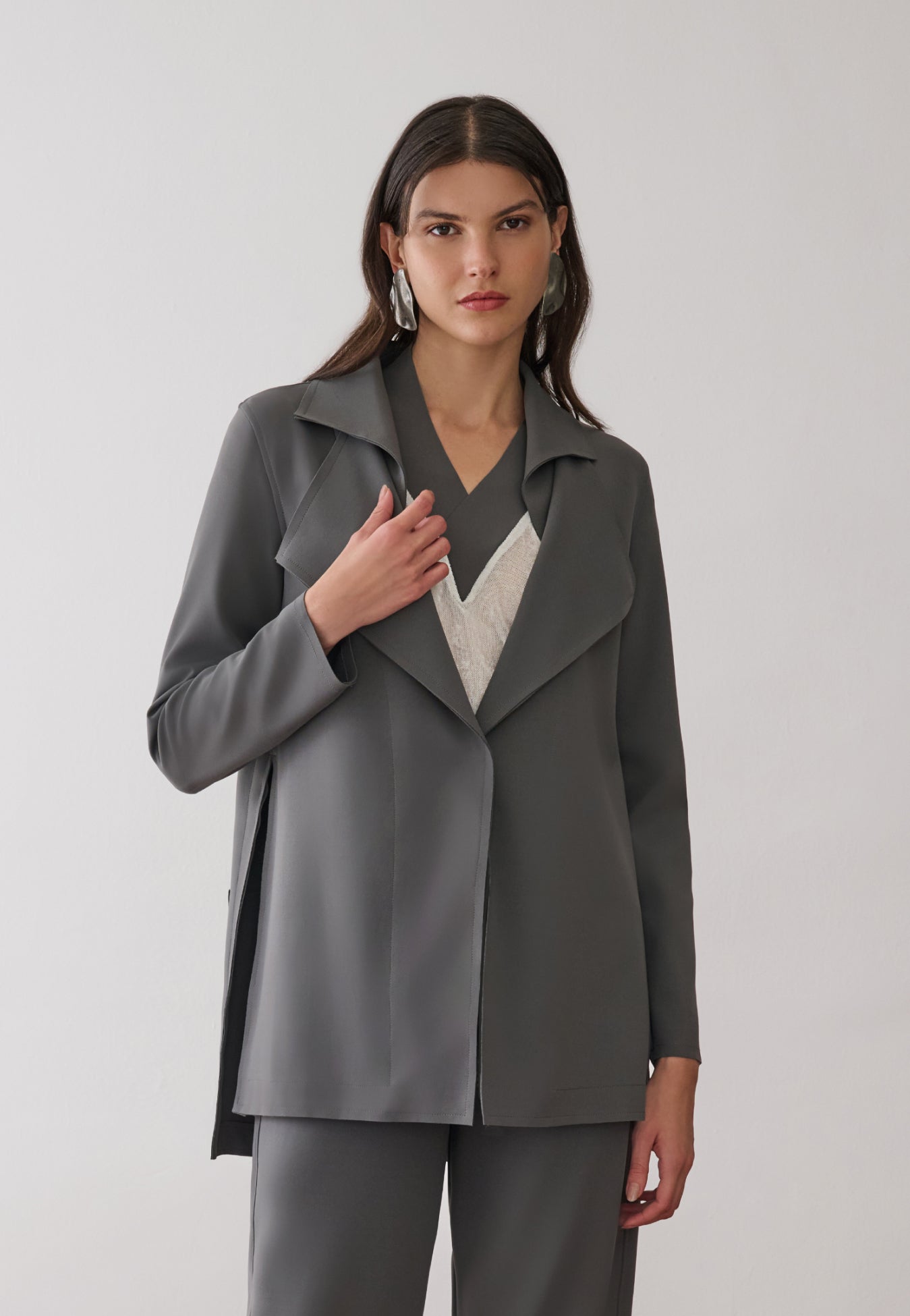 Blazer Recortes Laterais