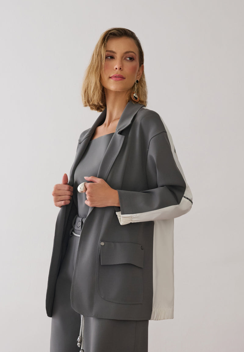 Blazer Alfaiataria Bicolor