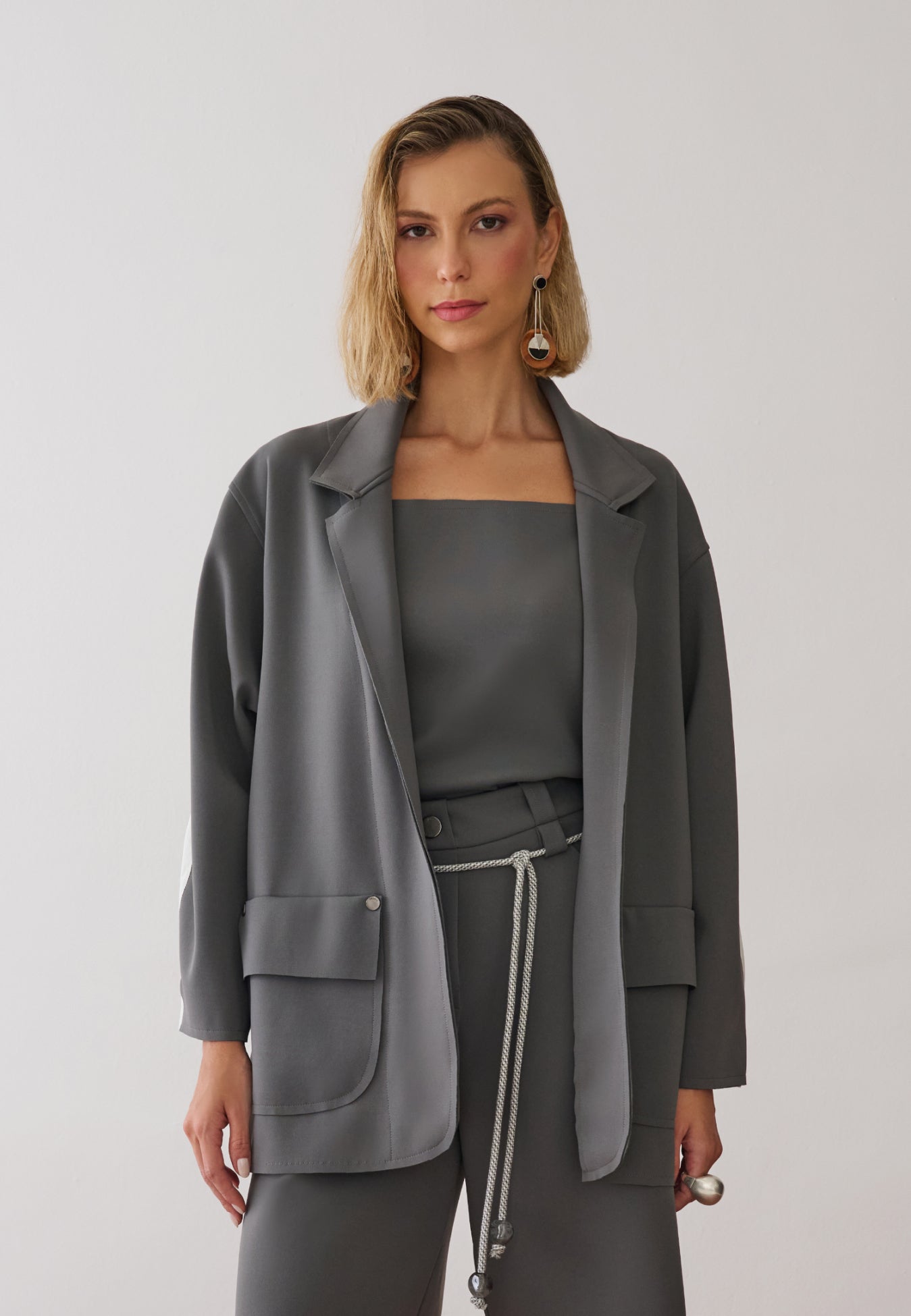 Blazer Alfaiataria Bicolor