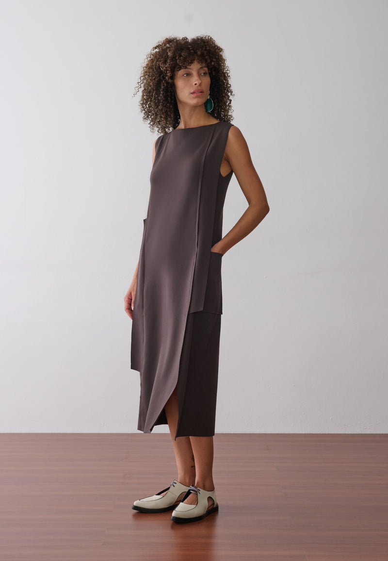 Vestido Midi Painéis