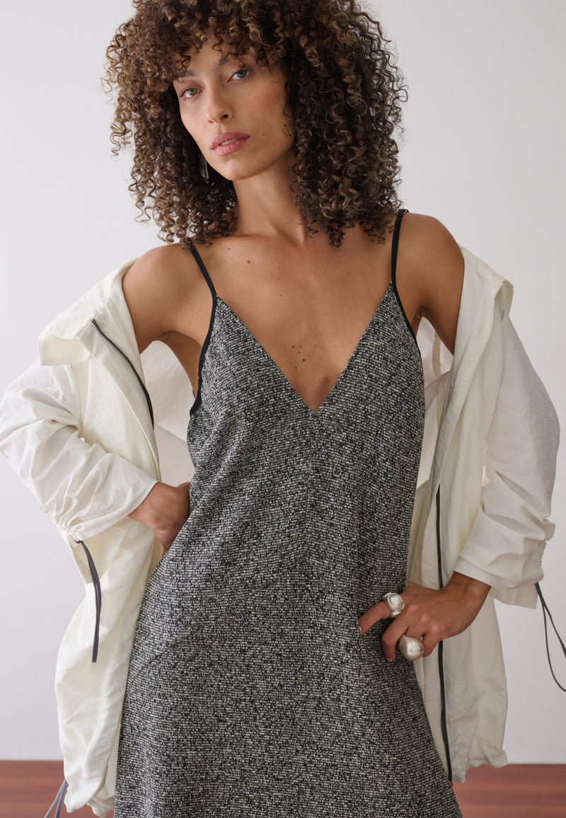 Vestido Longo Evasê Geométrico