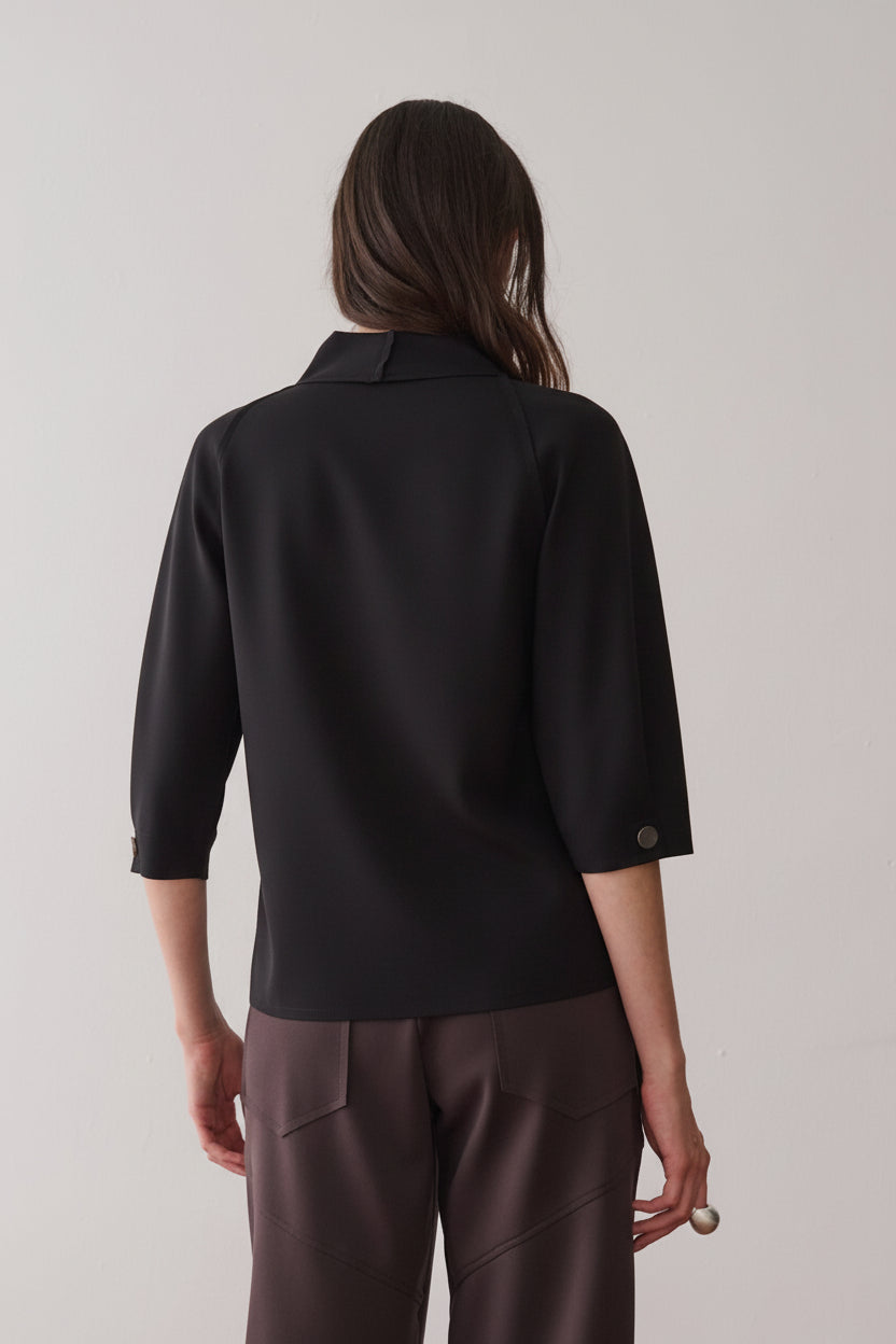 Blusa Gola Alta e Manga 7/8